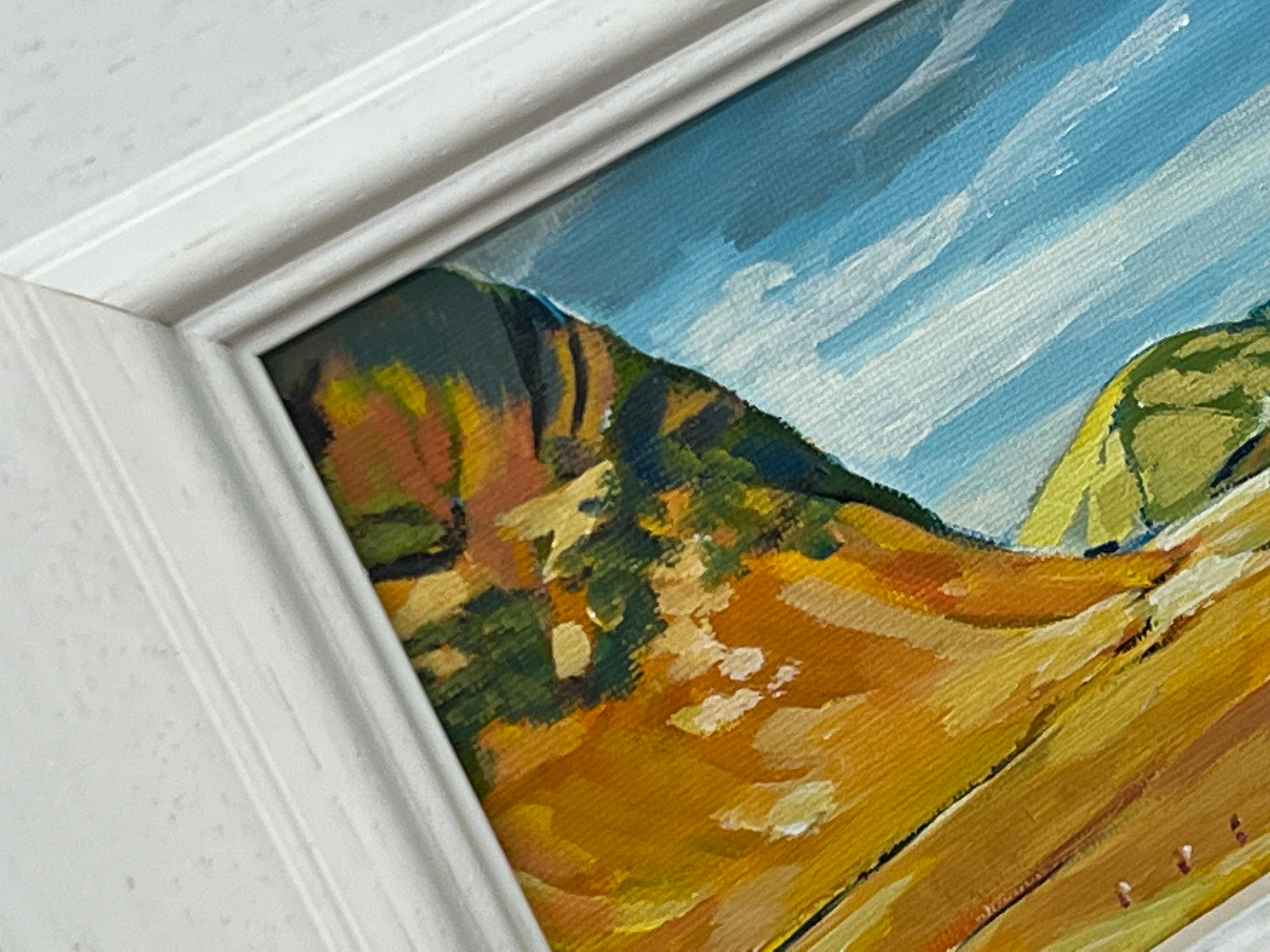 Miniatur-Landschaftsstudie der schottischen Highlands des zeitgenössischen britischen Künstlers im Angebot 2
