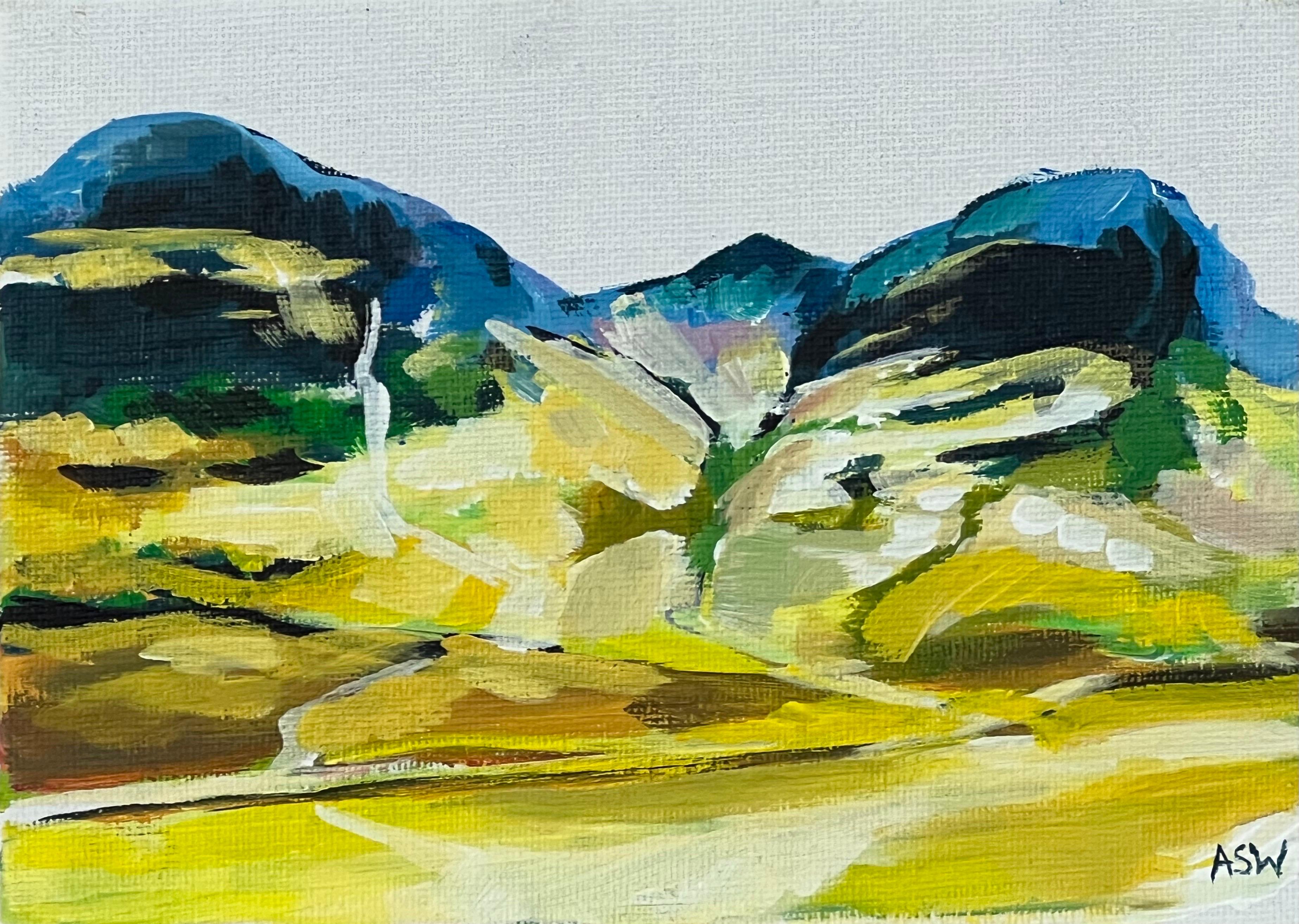 Miniature Landscape Study of Scottish Highlands by Contemporary British Artist For Sale 1