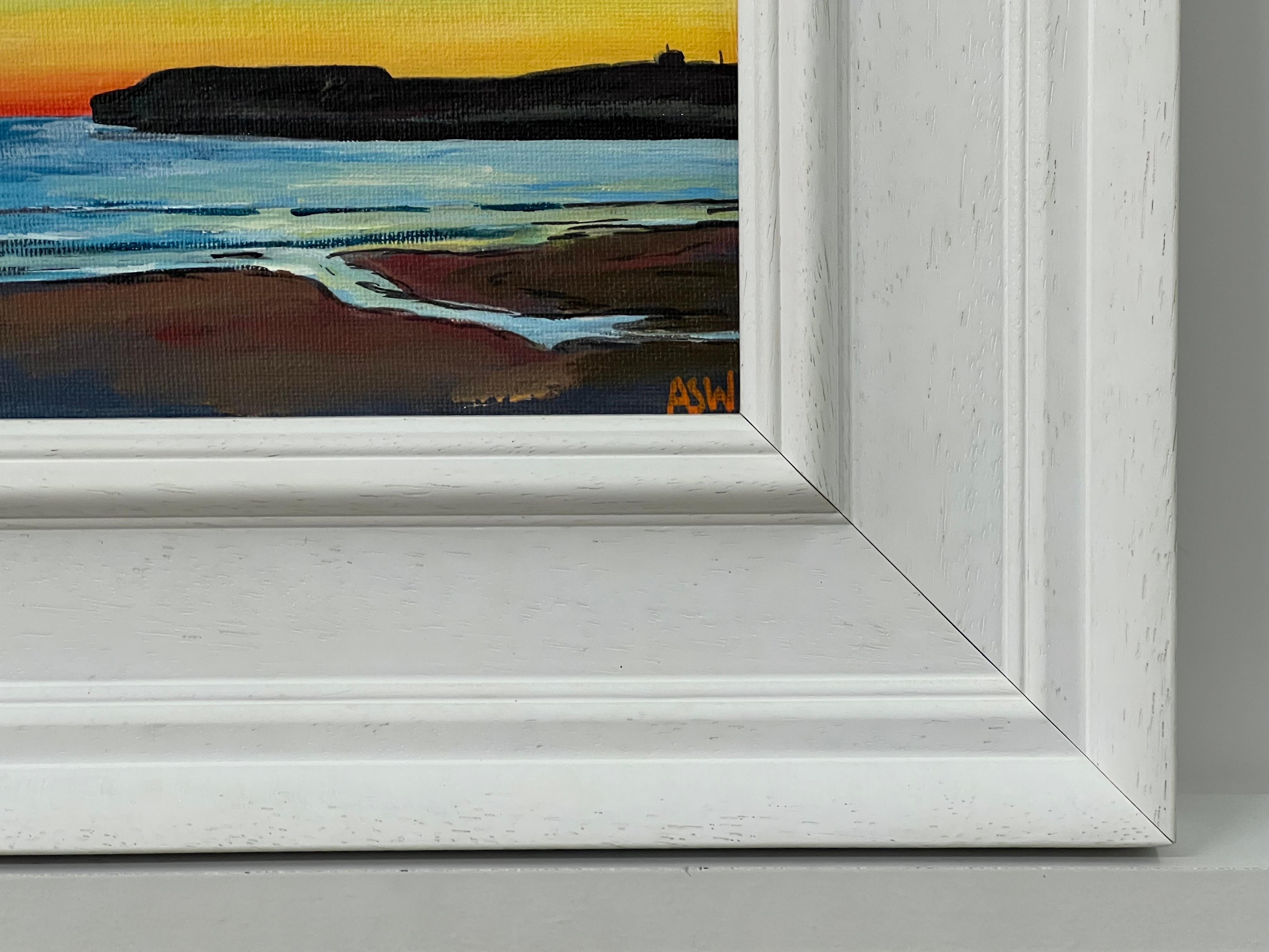 Miniatura de la puesta de sol de Dunnet Head en las Tierras Altas de Escocia por un artista británico en venta 1