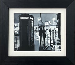 Miniature Painting of Trafalgar Square London by British Contemporary Artist