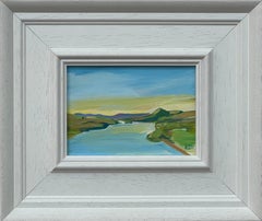 Miniature Painting Study of Hudson River, New York State, USA by British Artist