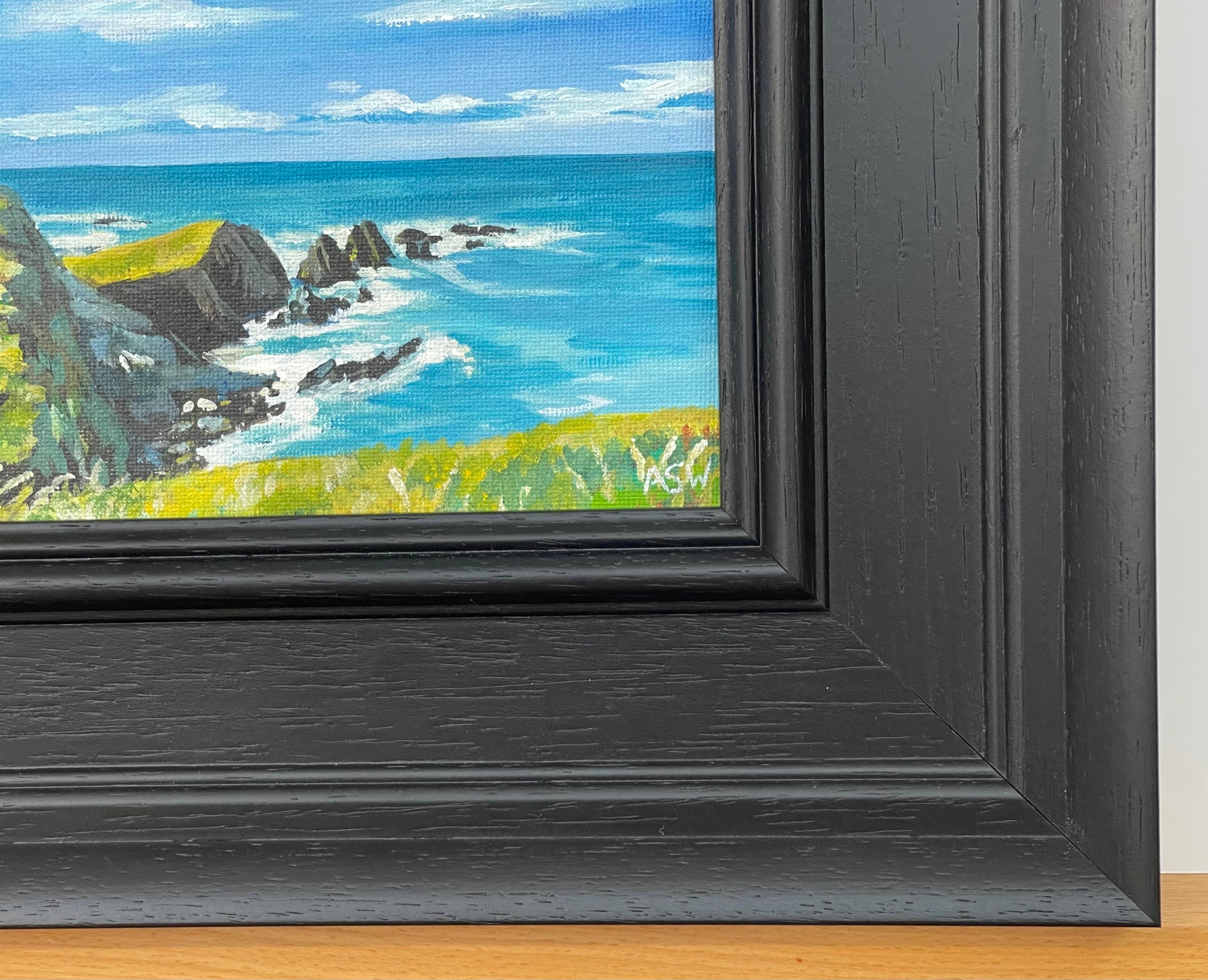 Miniature d'un paysage marin de la côte du Devon par un artiste britannique contemporain en vente 1