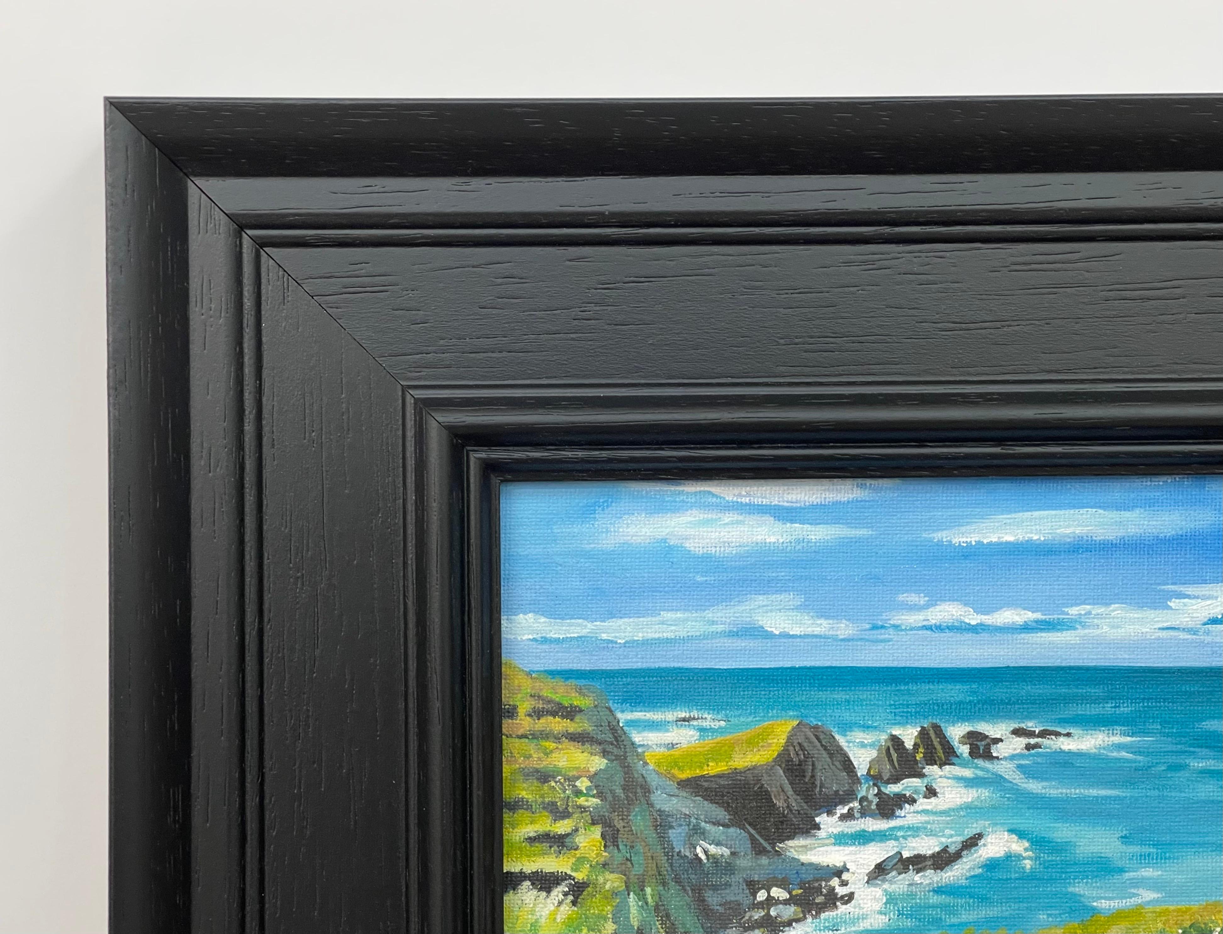 Miniature d'un paysage marin de la côte du Devon par un artiste britannique contemporain en vente 2