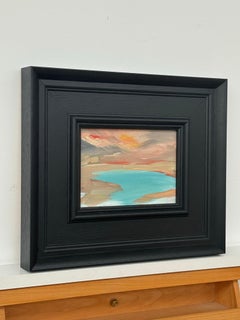 Miniature Seascape Art Study of South English Coastline by Contemporary Artist