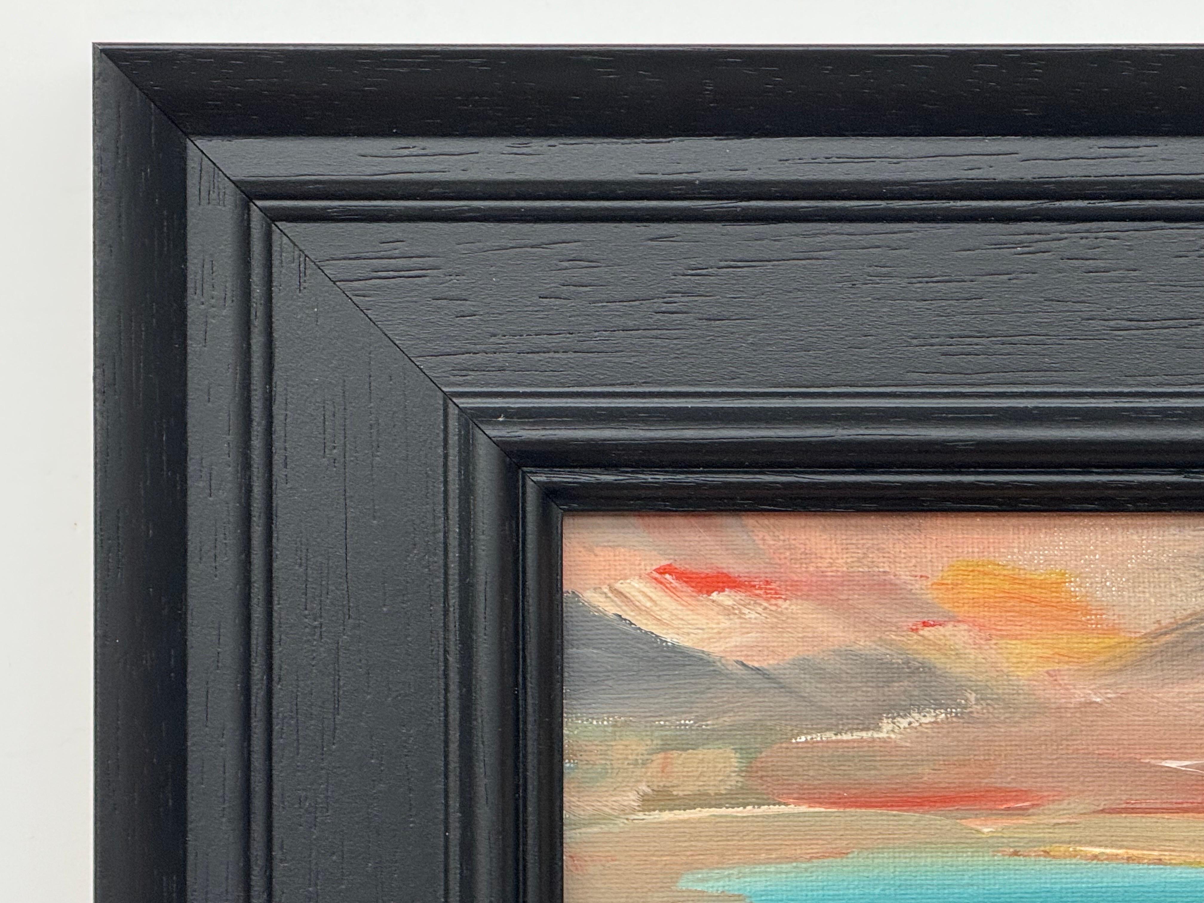 Miniature Seascape Art Study of South English Coastline by Contemporary Artist (en anglais seulement) en vente 1