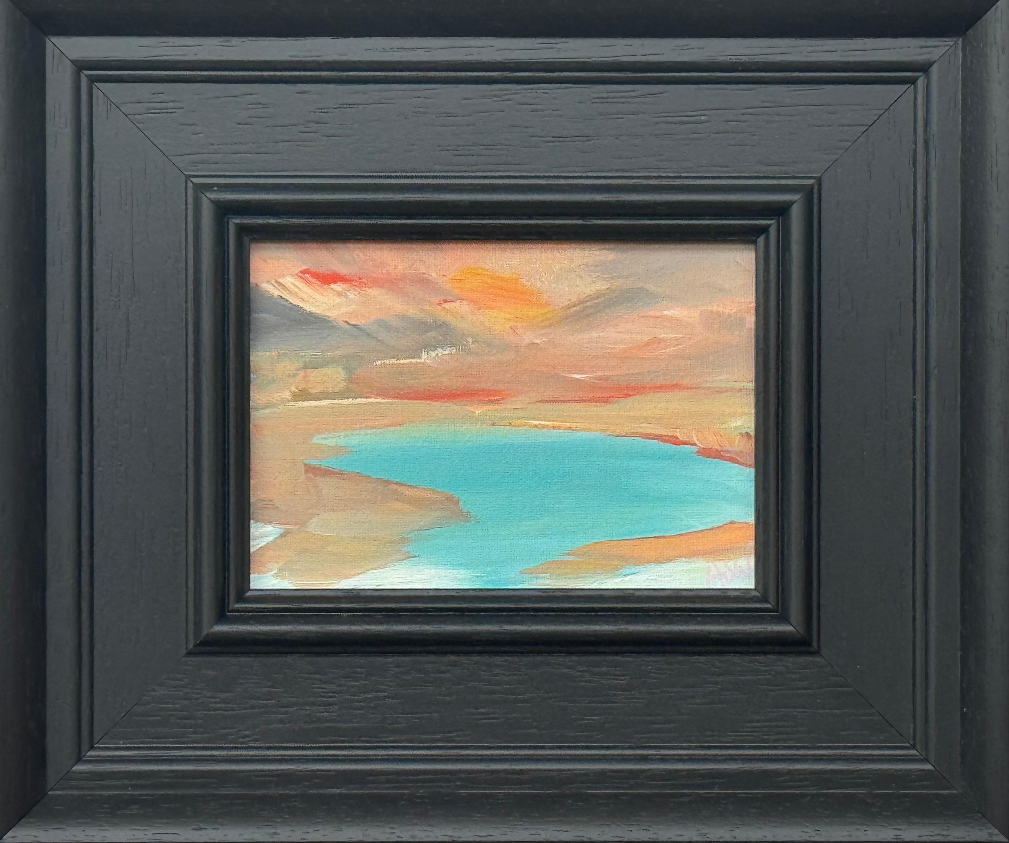 Miniature Seascape Art Study of South English Coastline by Contemporary Artist (en anglais seulement)