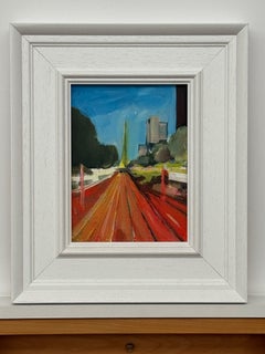 Miniaturstudie des Eiffelturms, Paris, Frankreich von einem zeitgenössischen britischen Künstler