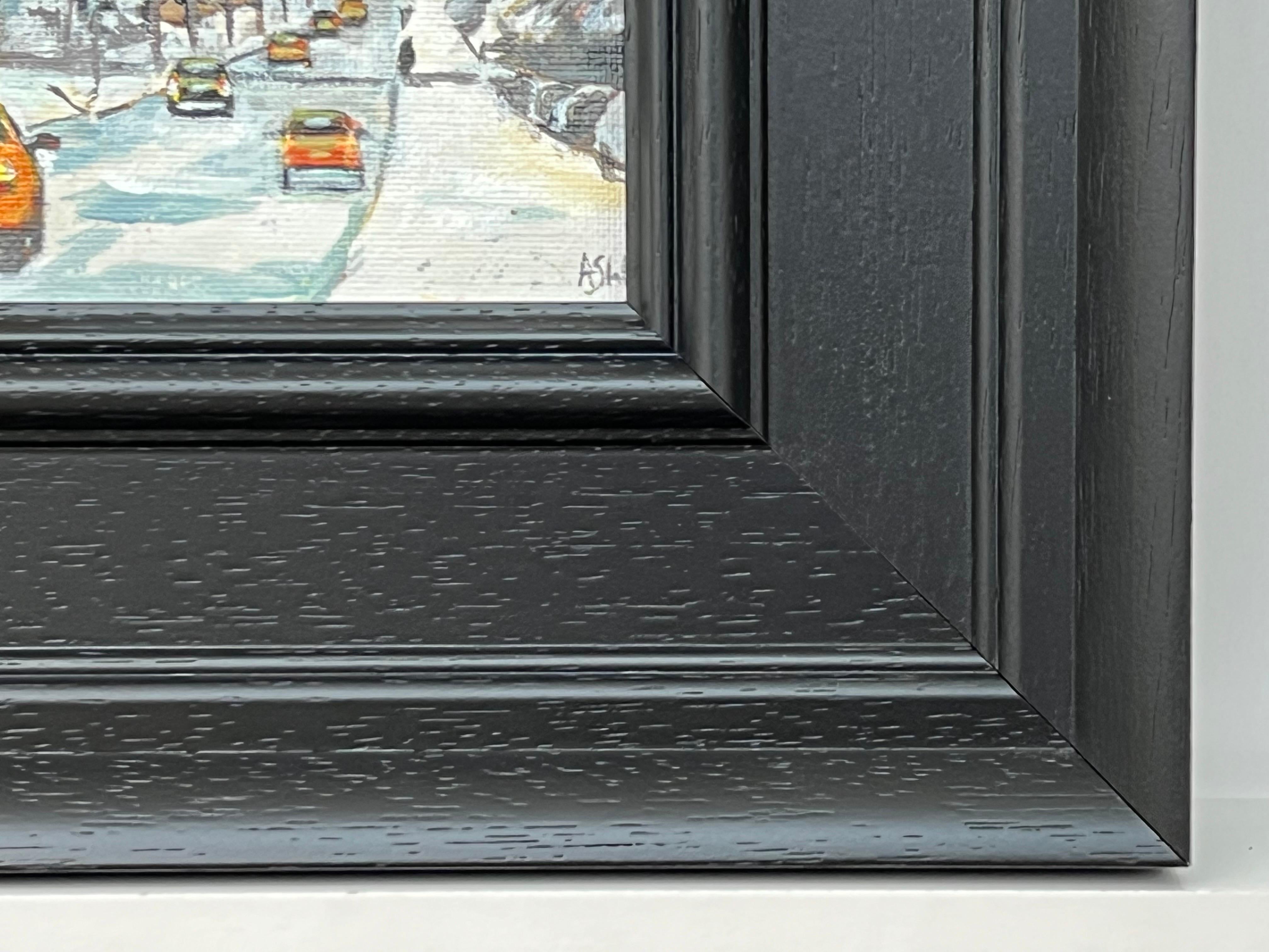 Miniature Study of New York City Street in Winter by Contemporary British Artist 7