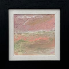 Miniature Textured Abstract Art Unique Original Painting using Pink Colours