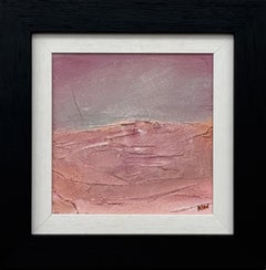 Miniature Textured Abstract Art Unique Original Painting using Soft Pinks