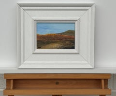 Abstrakte Miniatur-Landschaft auf dem Lande in erdigen Farben