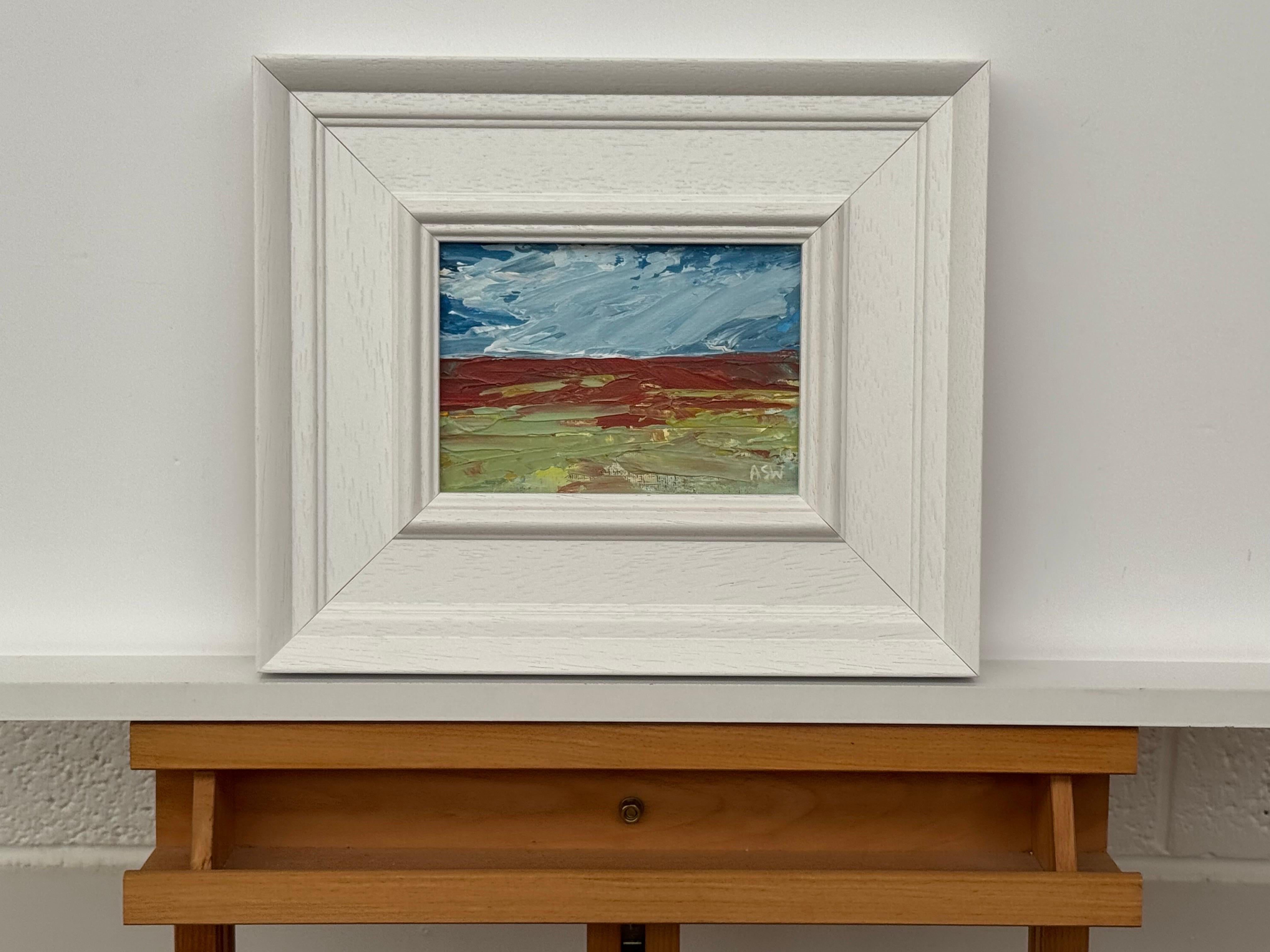 Luz de páramo - Estudio artístico de paisaje abstracto en miniatura por un artista contemporáneo en venta 3