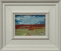 Moorland Light - Miniature Abstract Landscape Art Study by Contemporary Artist