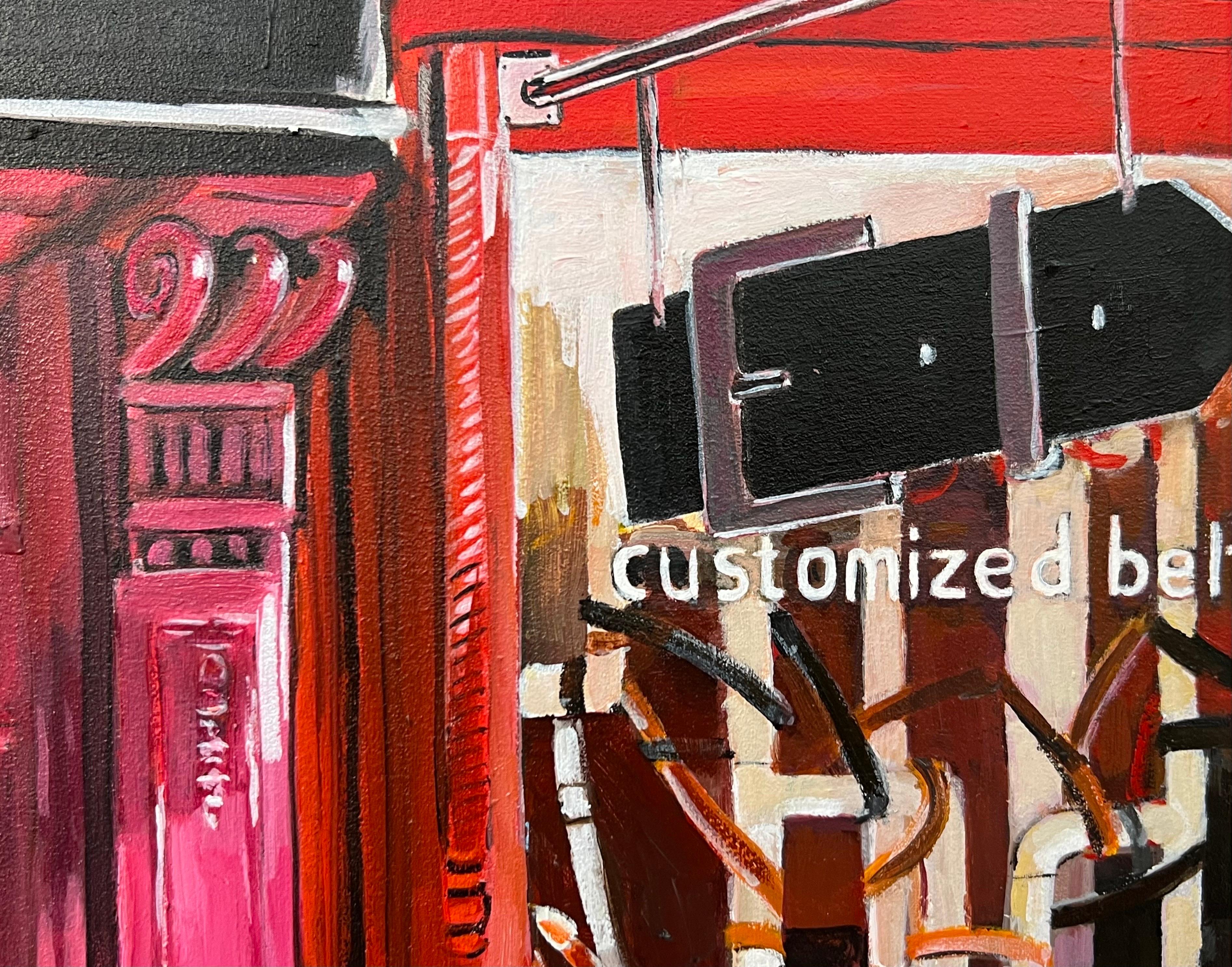 Café Borgia de Nueva York con figuras femeninas del artista británico contemporáneo 5