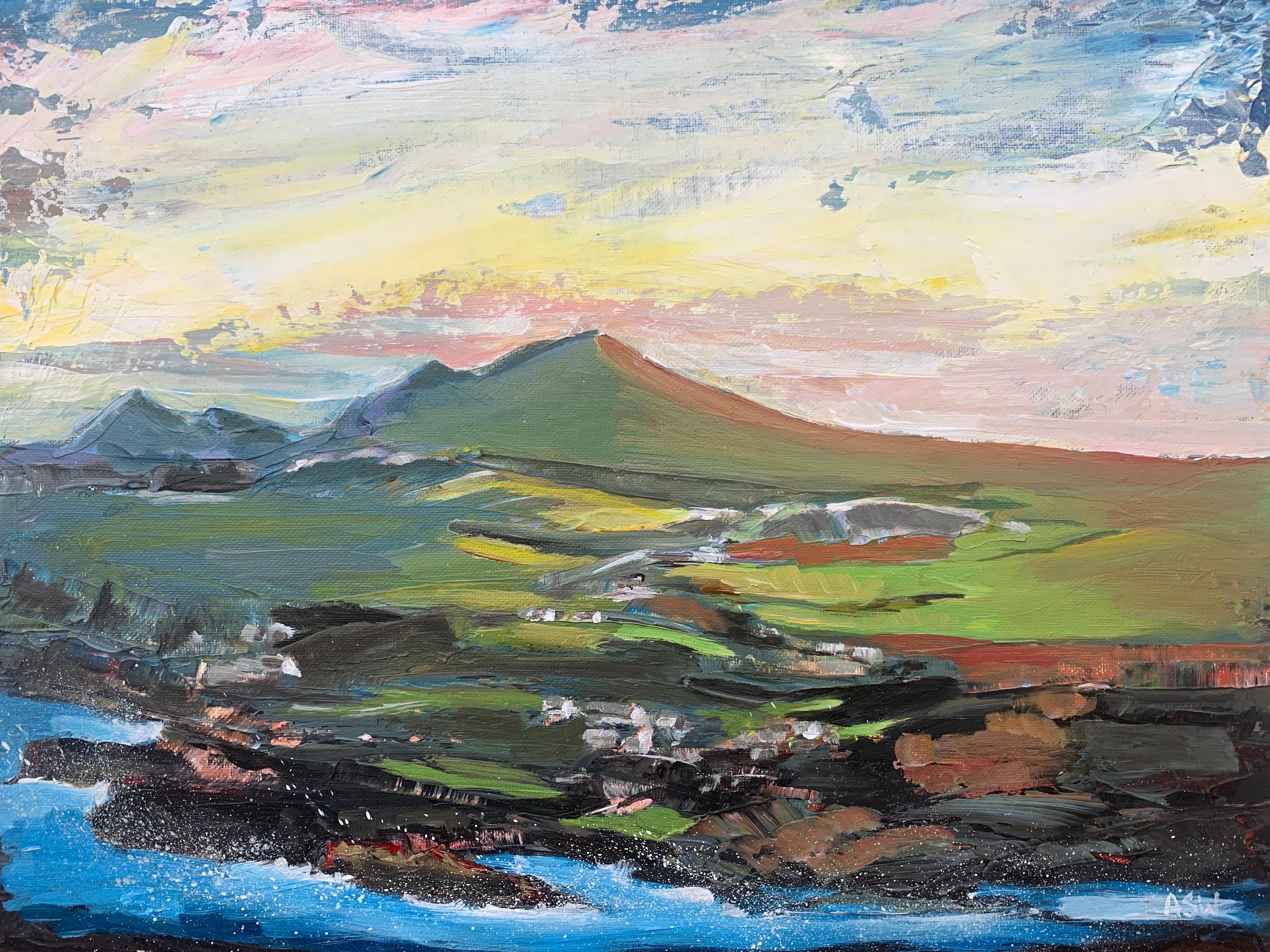 Original Abstract Landscape Painting of the Scottish Highlands by British Artist For Sale 6