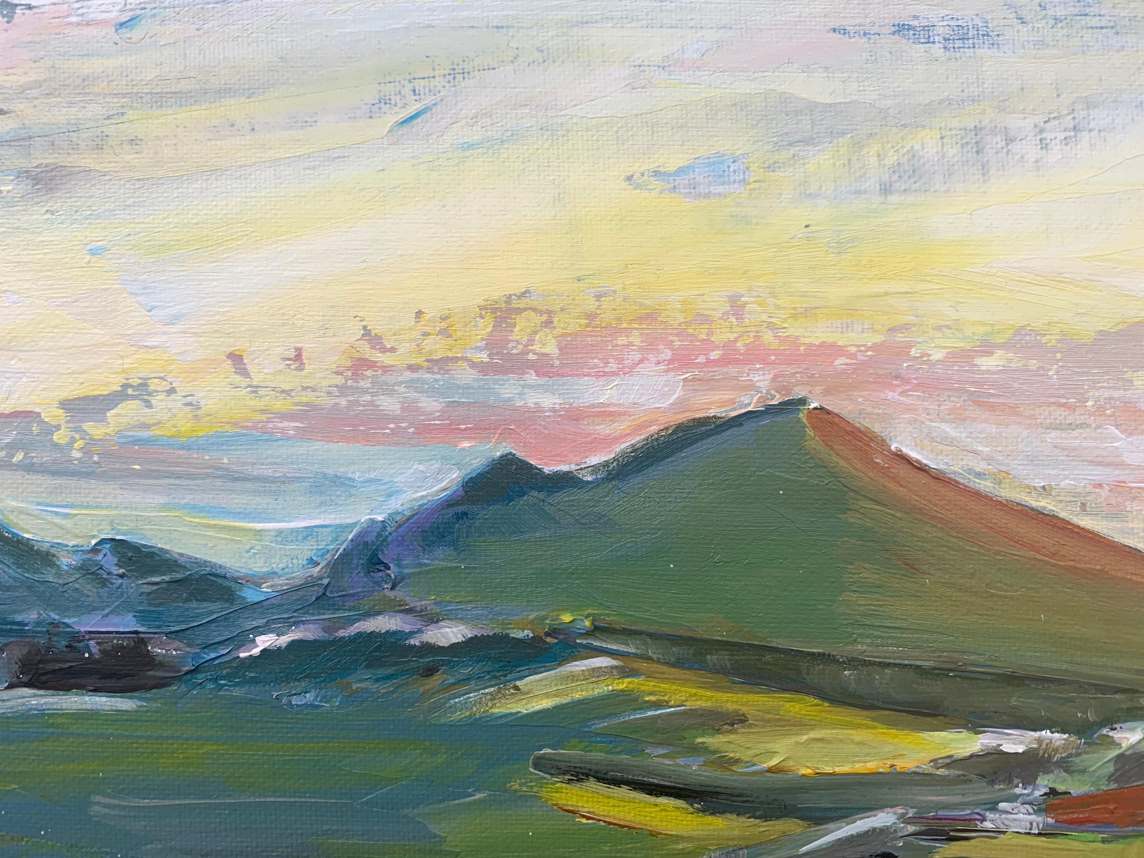 Paisaje abstracto original de las Tierras Altas de Escocia por un artista británico en venta 6