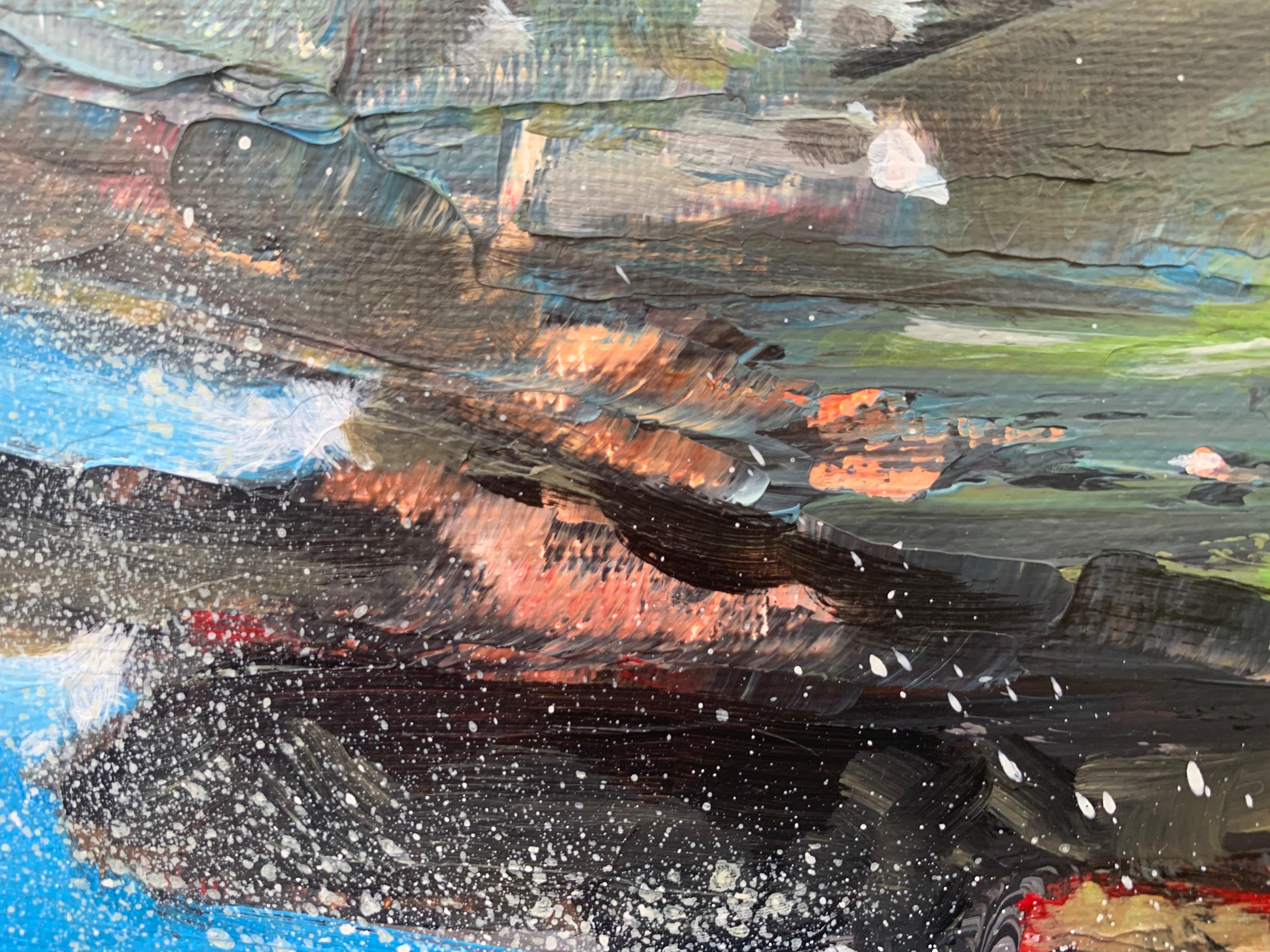 Paisaje abstracto original de las Tierras Altas de Escocia por un artista británico en venta 7