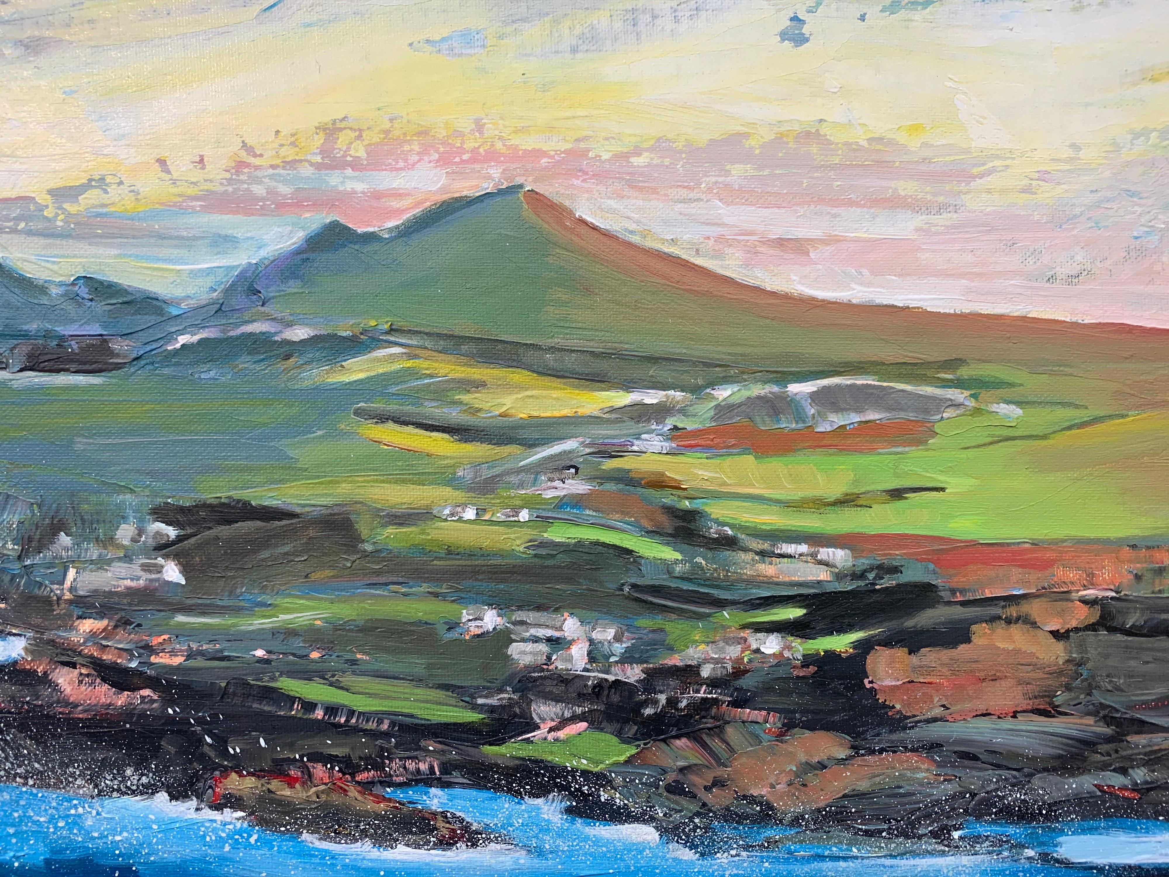 Paisaje abstracto original de las Tierras Altas de Escocia por un artista británico en venta 10