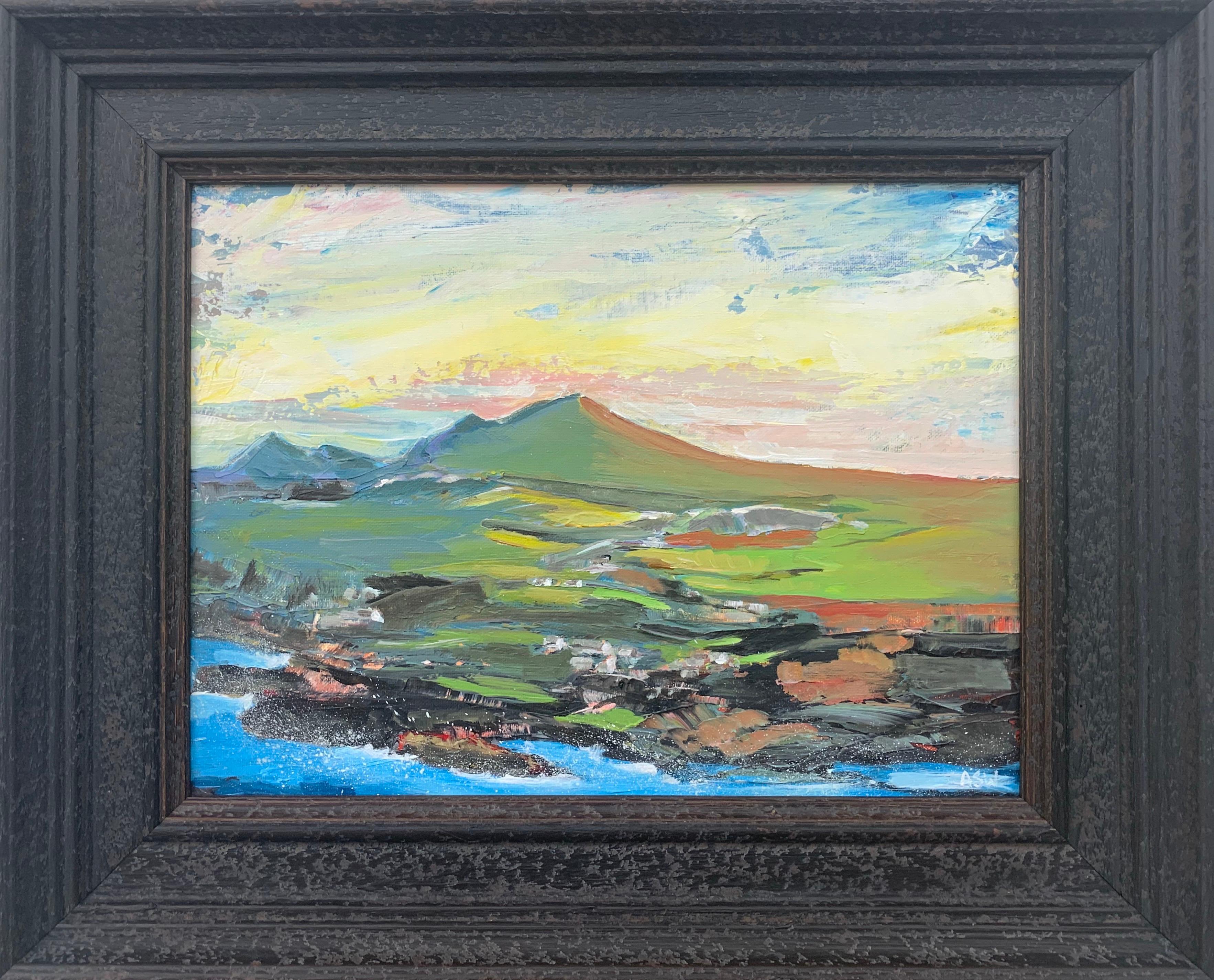 Original Abstract Landscape Painting of the Scottish Highlands by British Artist