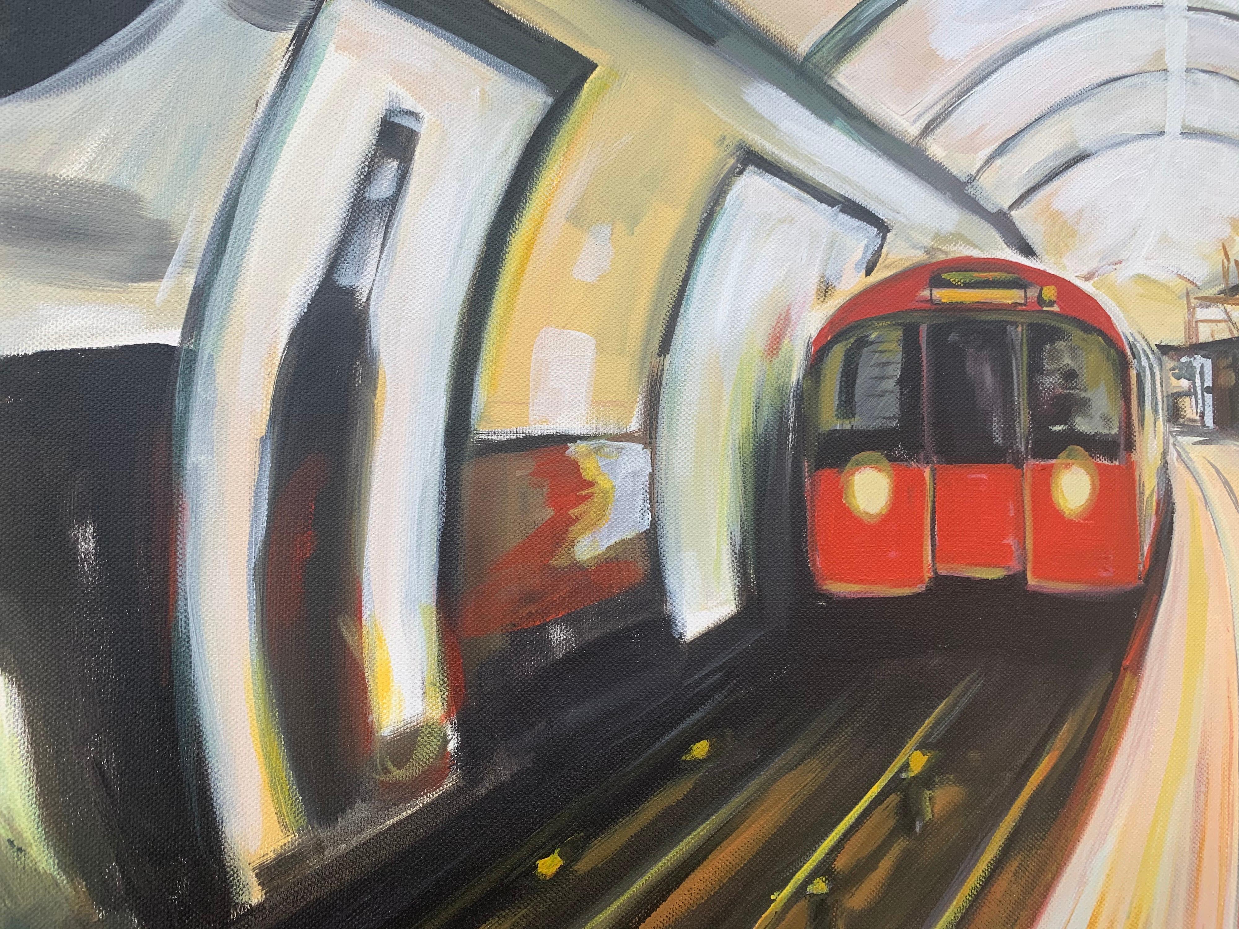 Originalgemälde der Londoner U-Bahn von zeitgenössischem Stadtkünstler im Angebot 1