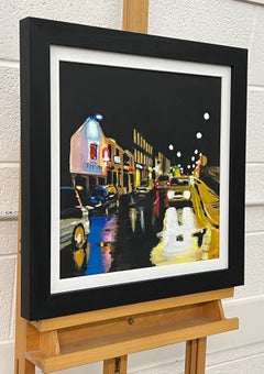 Painting of a Northern English Village in Winter by Contemporary British Artist