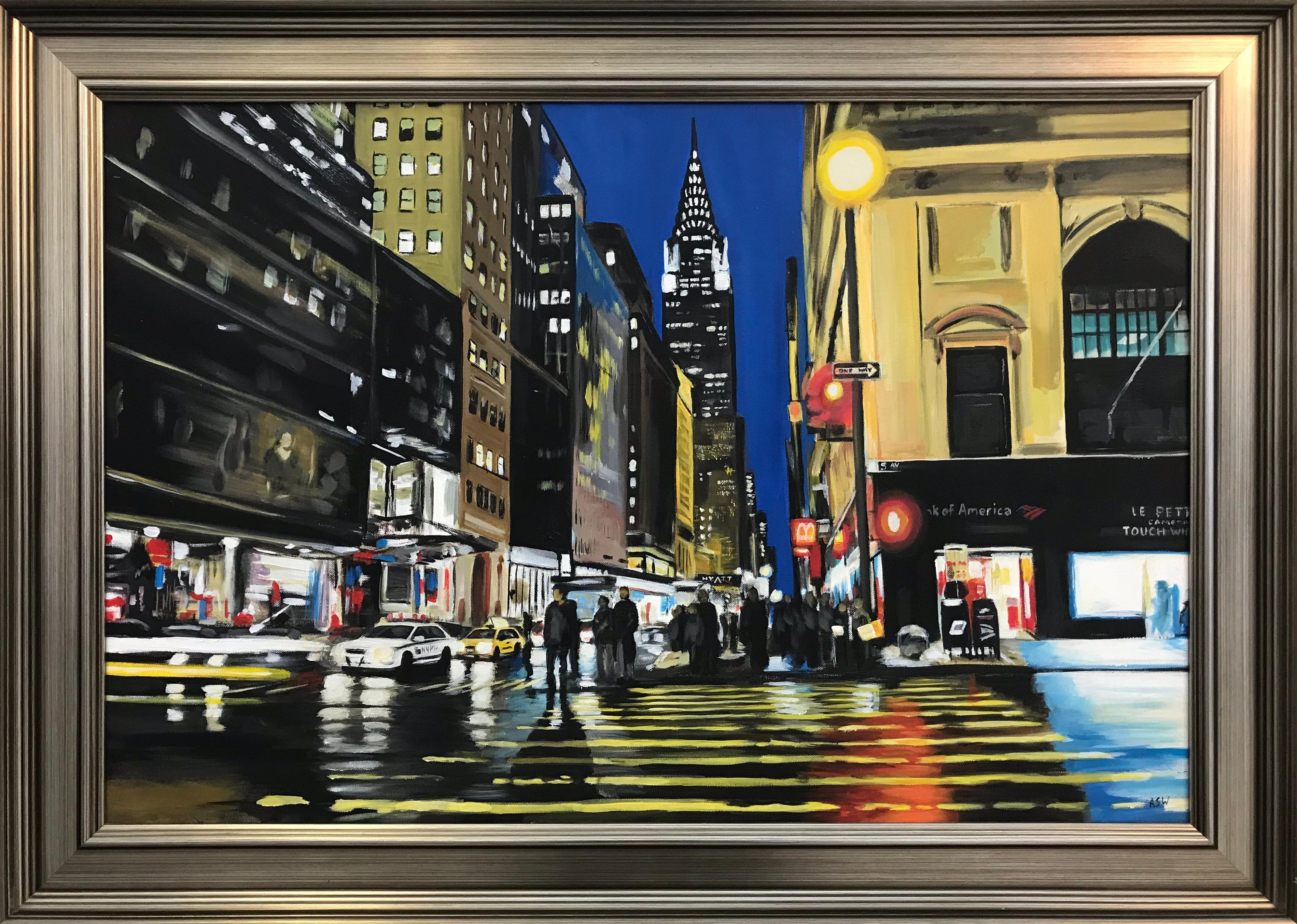 Painting of Chrysler Building New York City by Collectible British Urban Artist