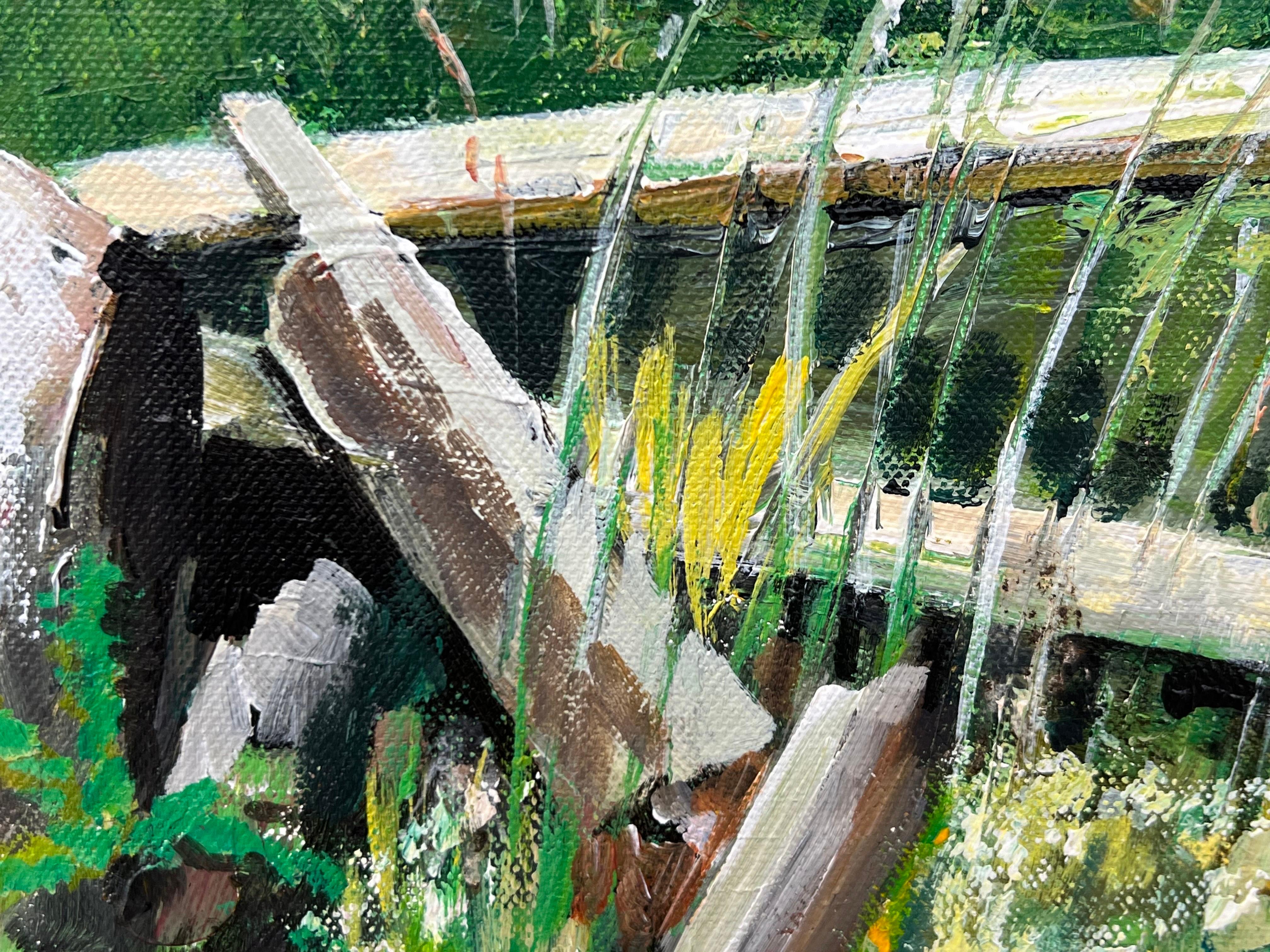 Peinture de champs du Lancashire dans la campagne anglaise par un artiste paysagiste britannique en vente 8