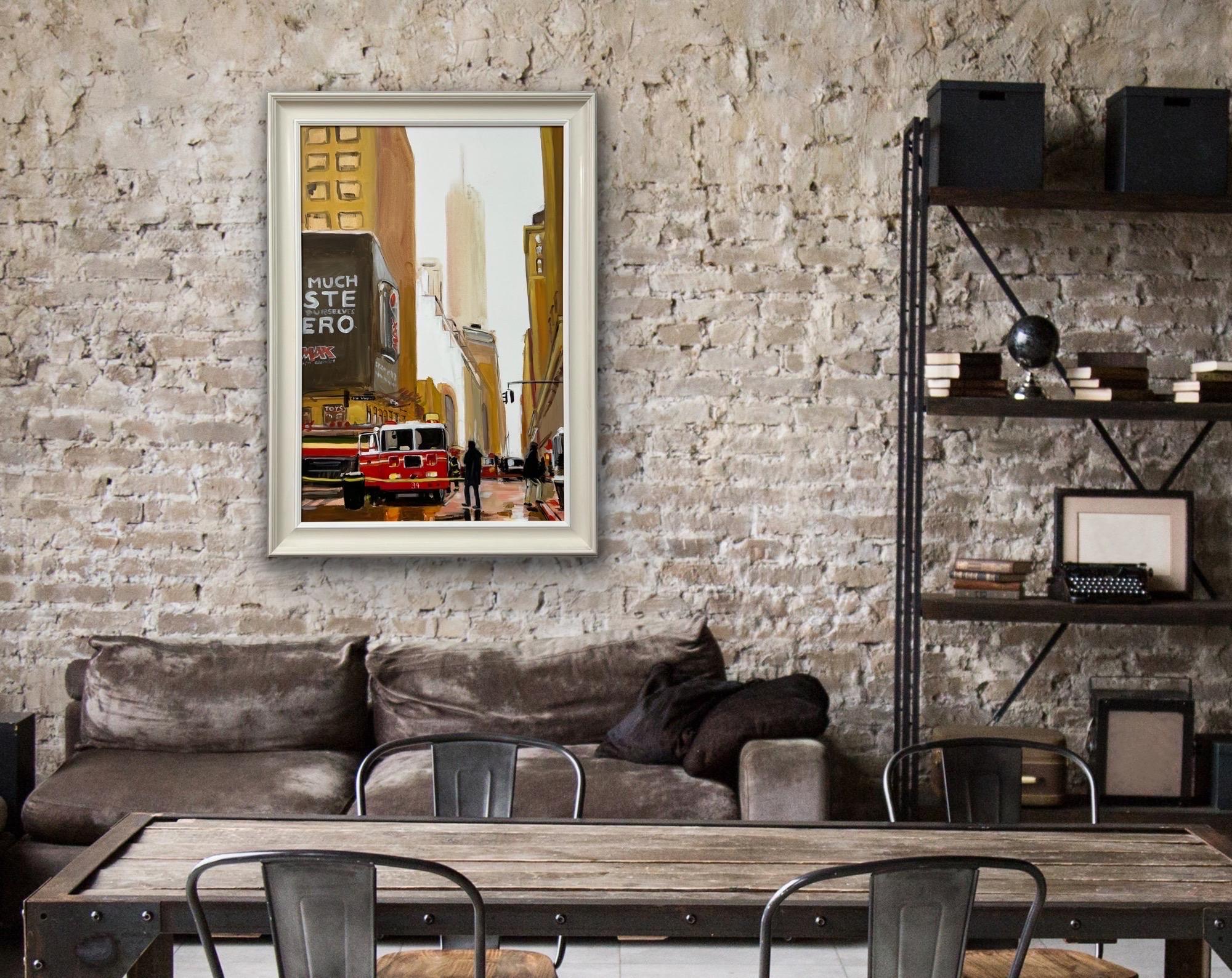 Quadro dei Vigili del Fuoco di New York City realizzato dall'artista britannica contemporanea Angela Wakefield.

L'arte misura 36 x 24 pollici 
La cornice misura 41 x 29 pollici 

Angela Wakefield è apparsa due volte sulla copertina di 