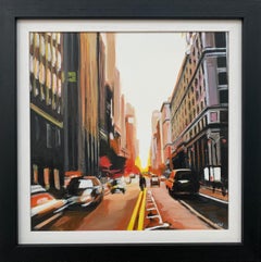 Painting of New York City in Autumn Fall by Leading Contemporary British Artist