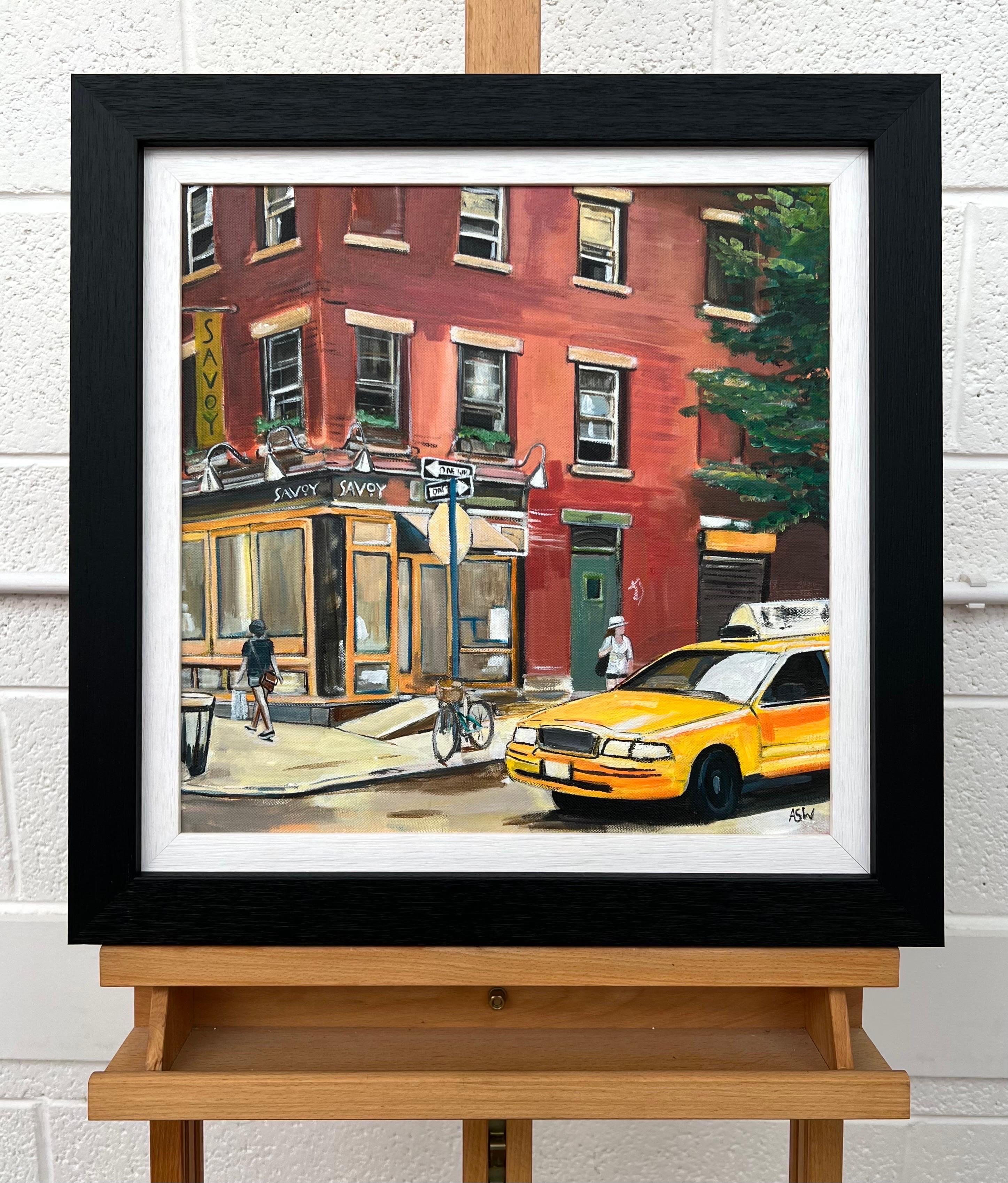 Painting of New York Street Corner Scene by Contemporary British Artist 2