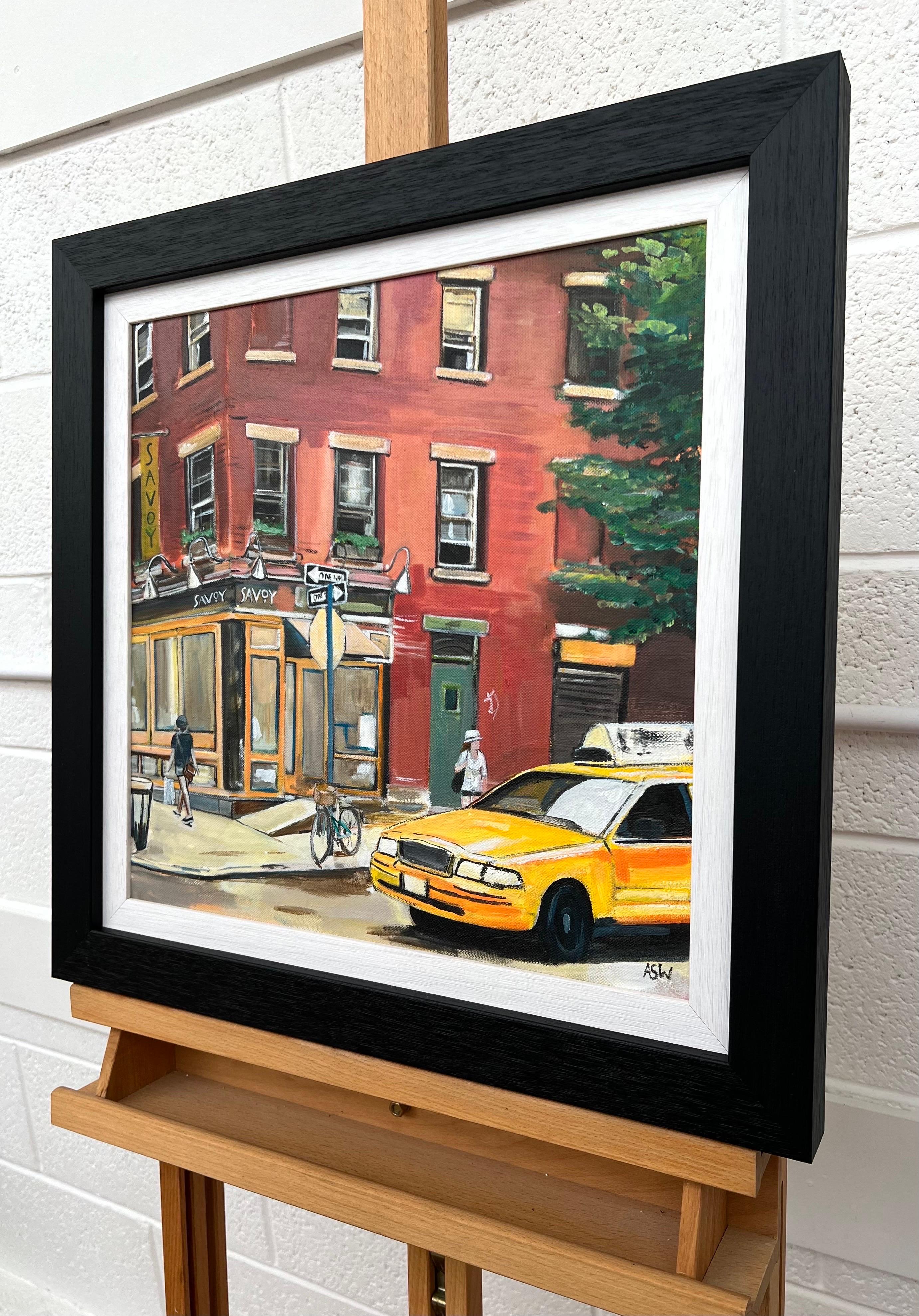 Painting of New York Street Corner Scene by Contemporary British Artist 3