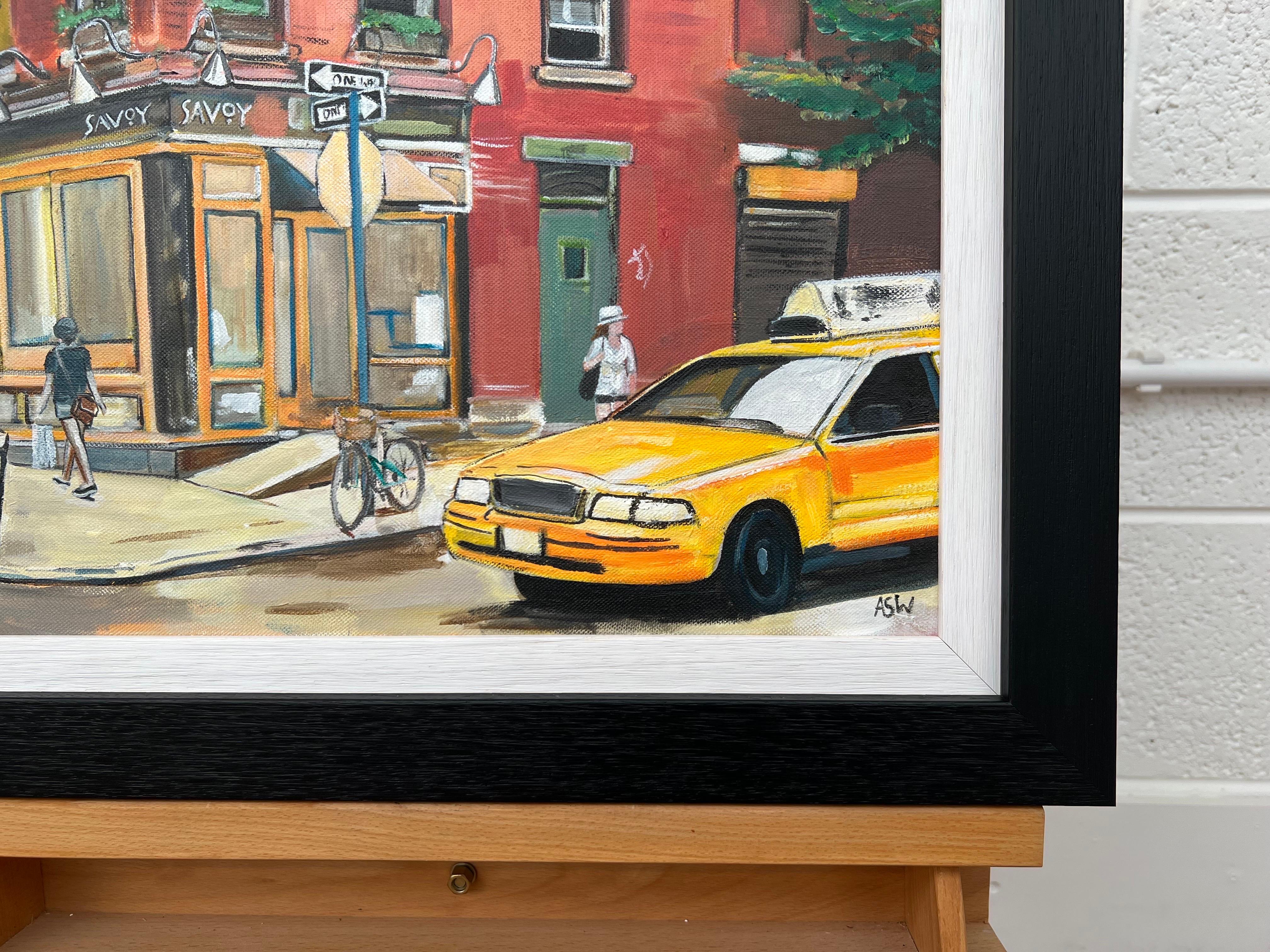 Painting of New York Street Corner Scene by Contemporary British Artist 4