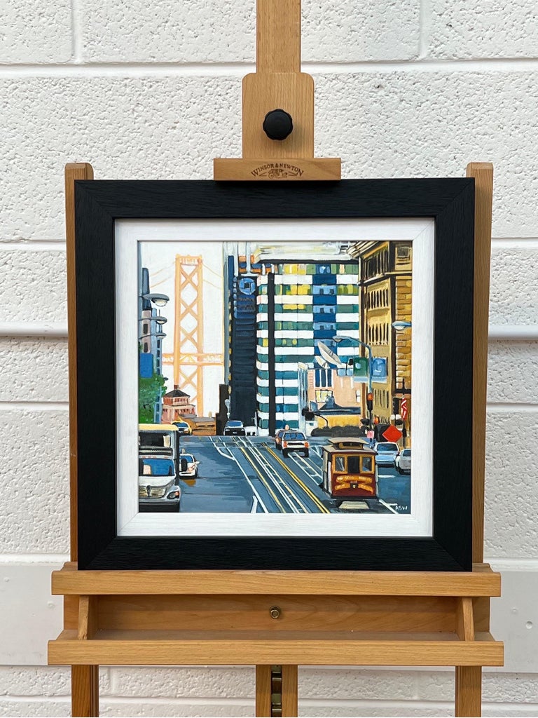 Painting of San Francisco California Bay Bridge by Contemporary British Artist For Sale 1