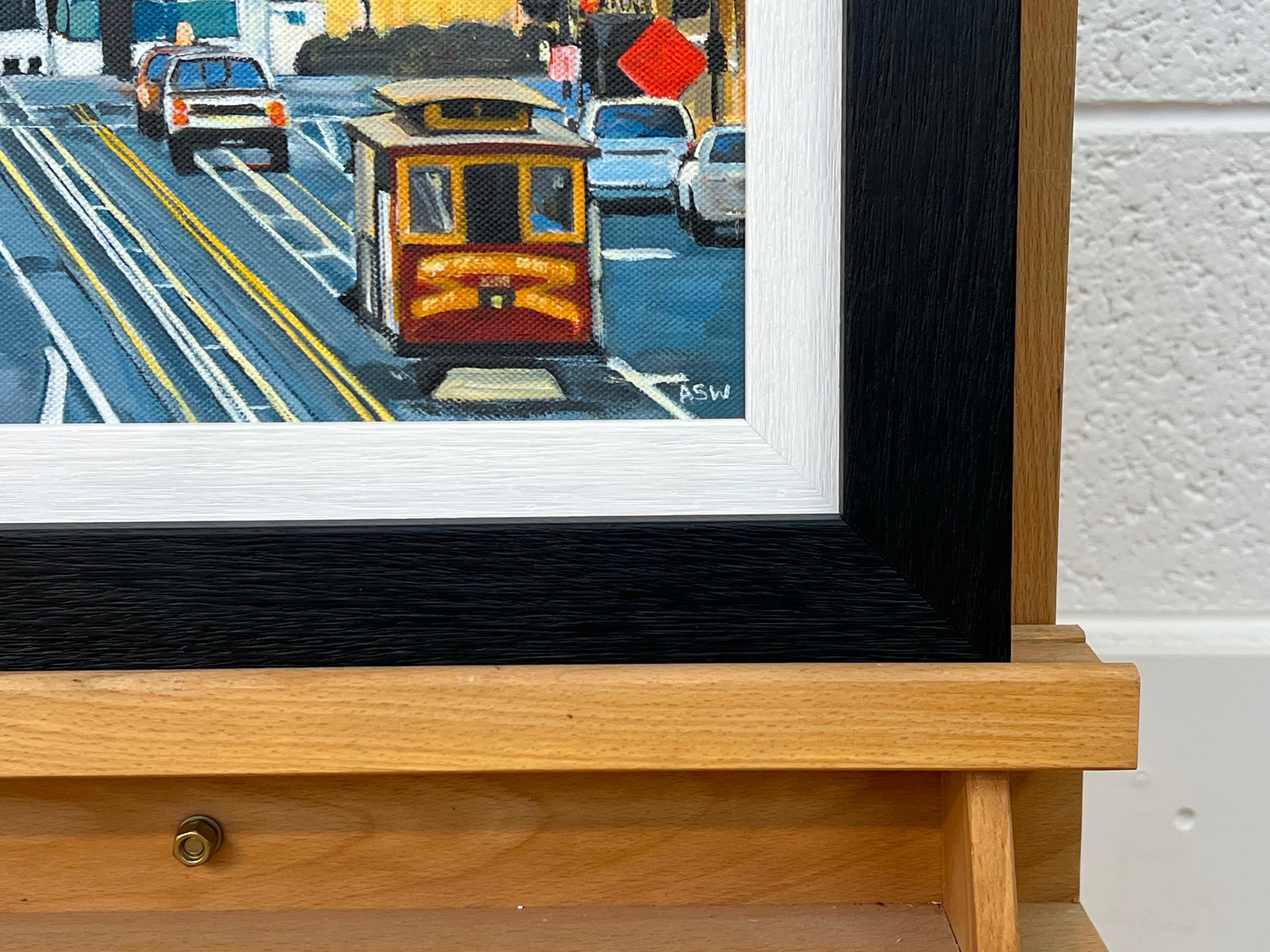 Quadro del ponte della baia di San Francisco in California realizzato da un artista britannico contemporaneo 3