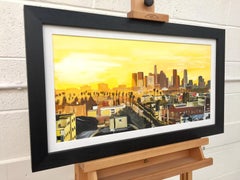 Painting of Sunset in Los Angeles California USA by British Landscape Artist