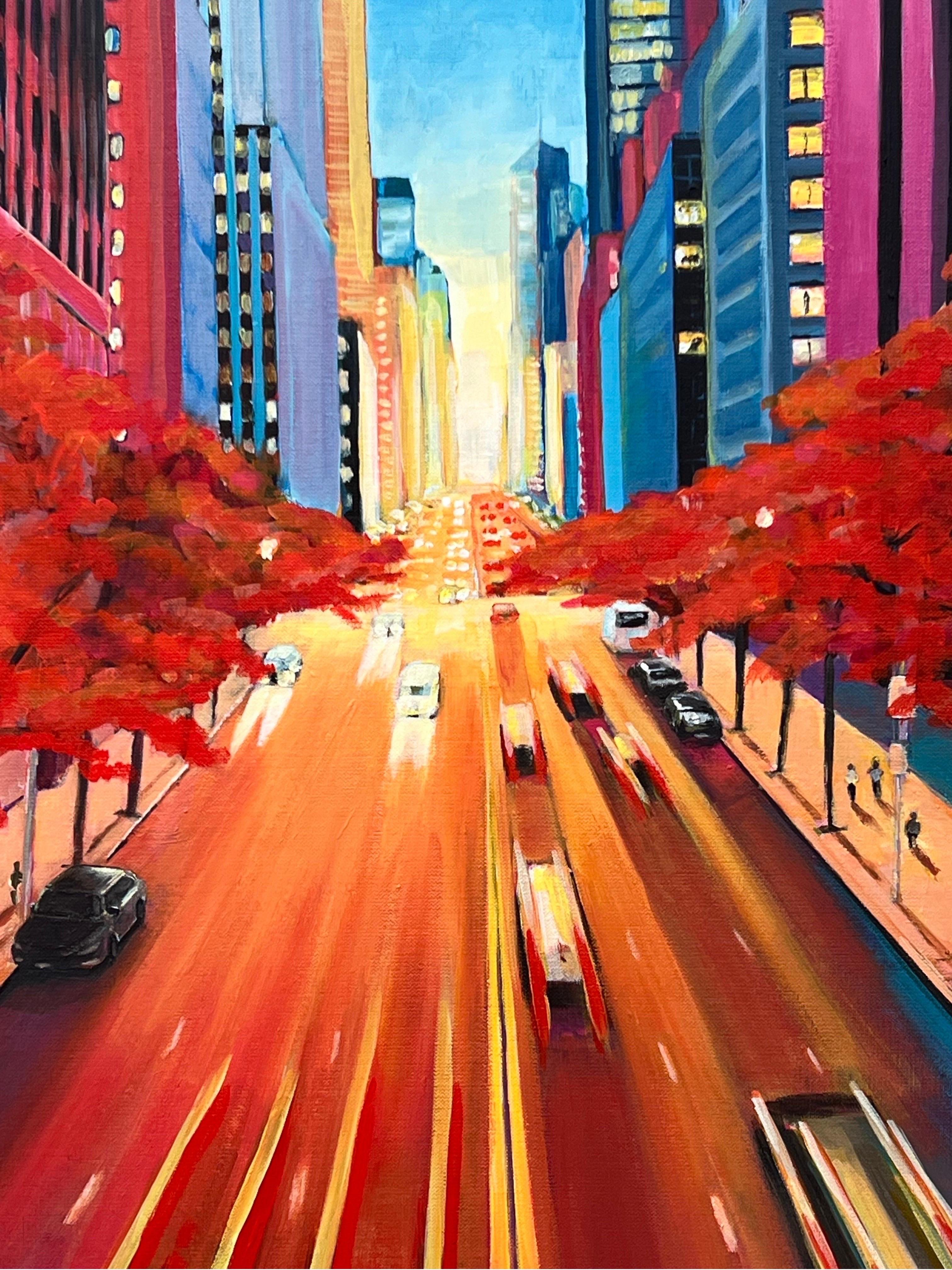 Painting of the Chrysler Building 42nd Street New York City by British Artist For Sale 9