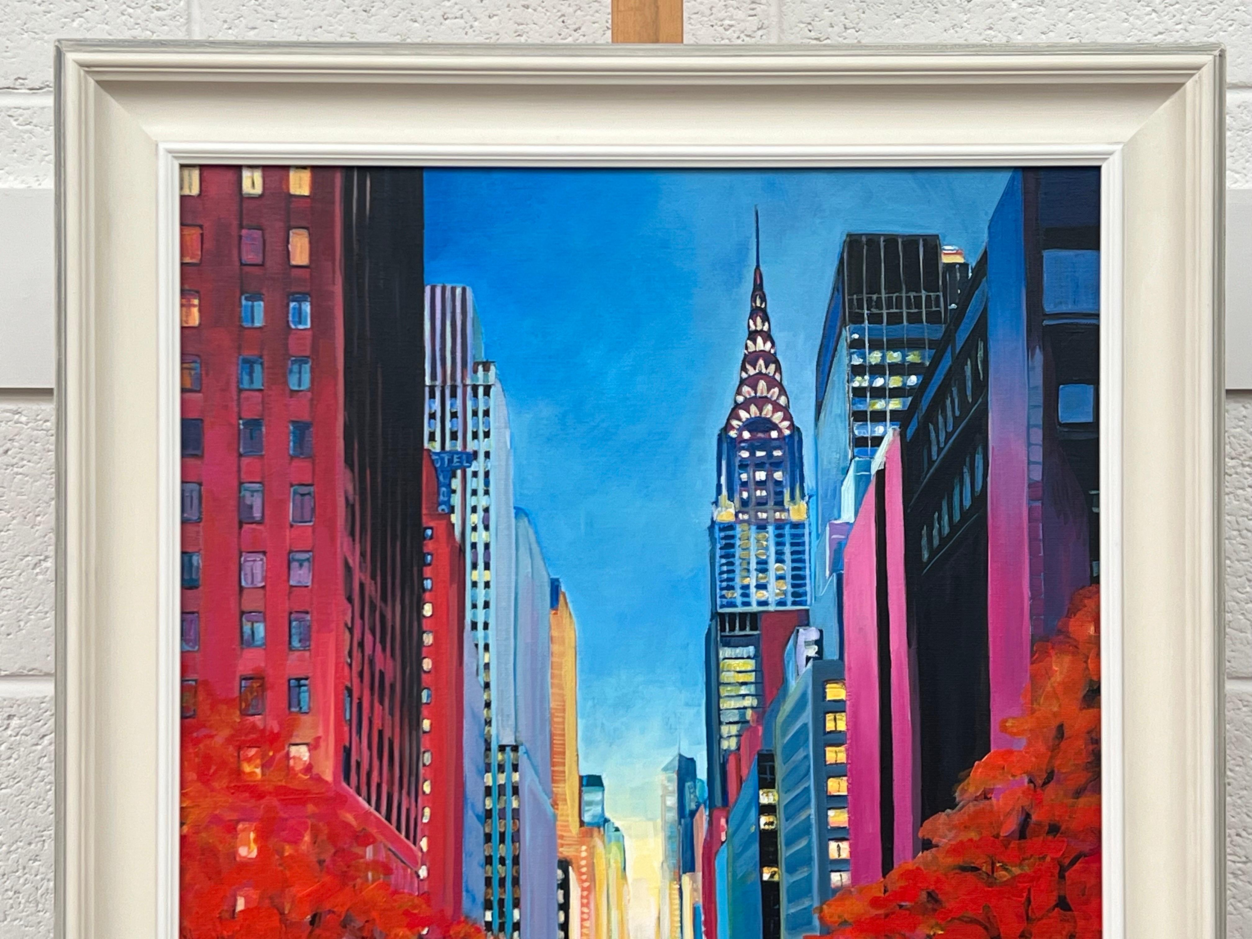 Gemälde des Chrysler Building 42nd Street New York City des britischen Künstlers im Angebot 3