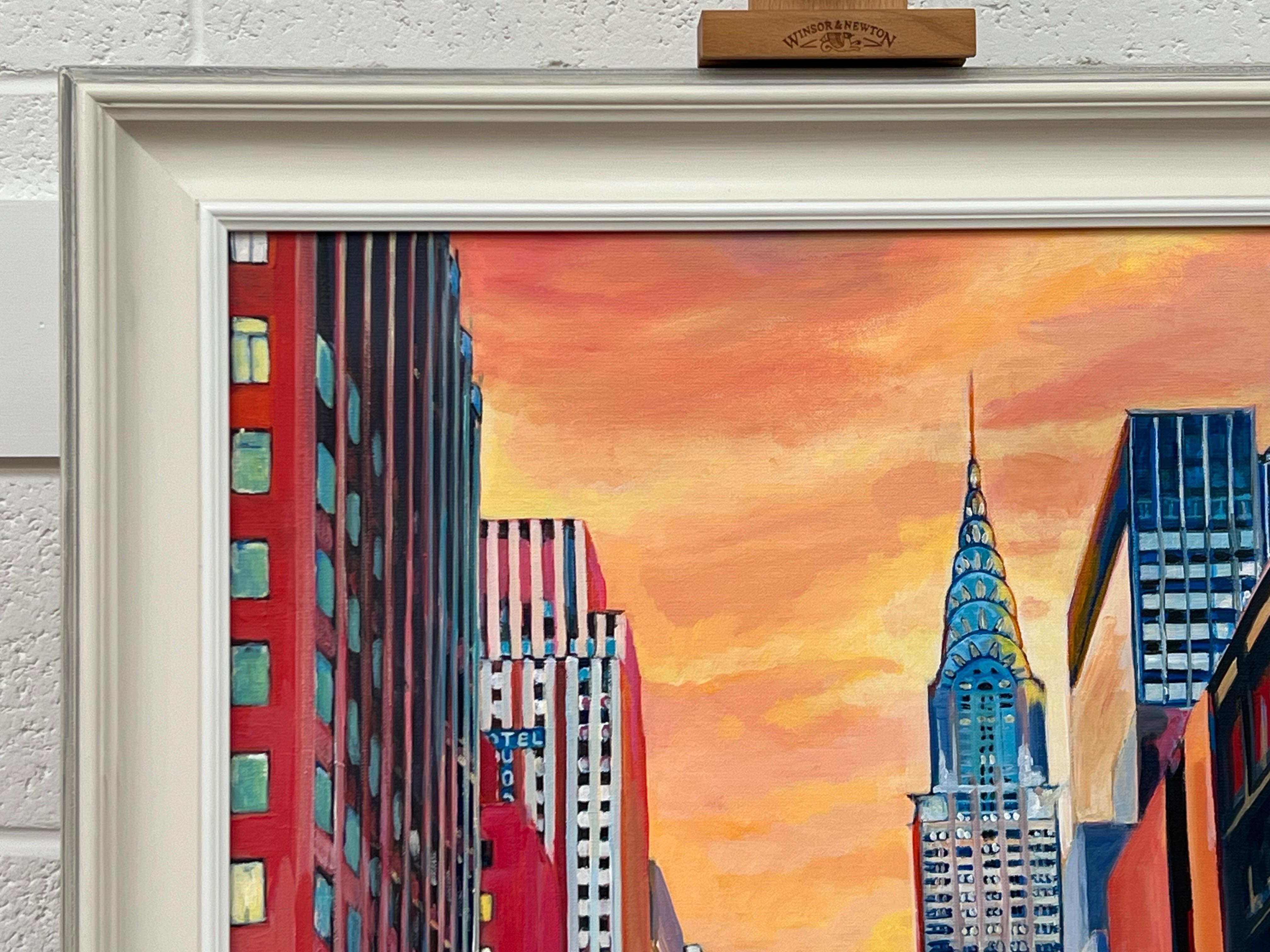 Painting of the Chrysler Building 42nd Street New York City by British Artist For Sale 6