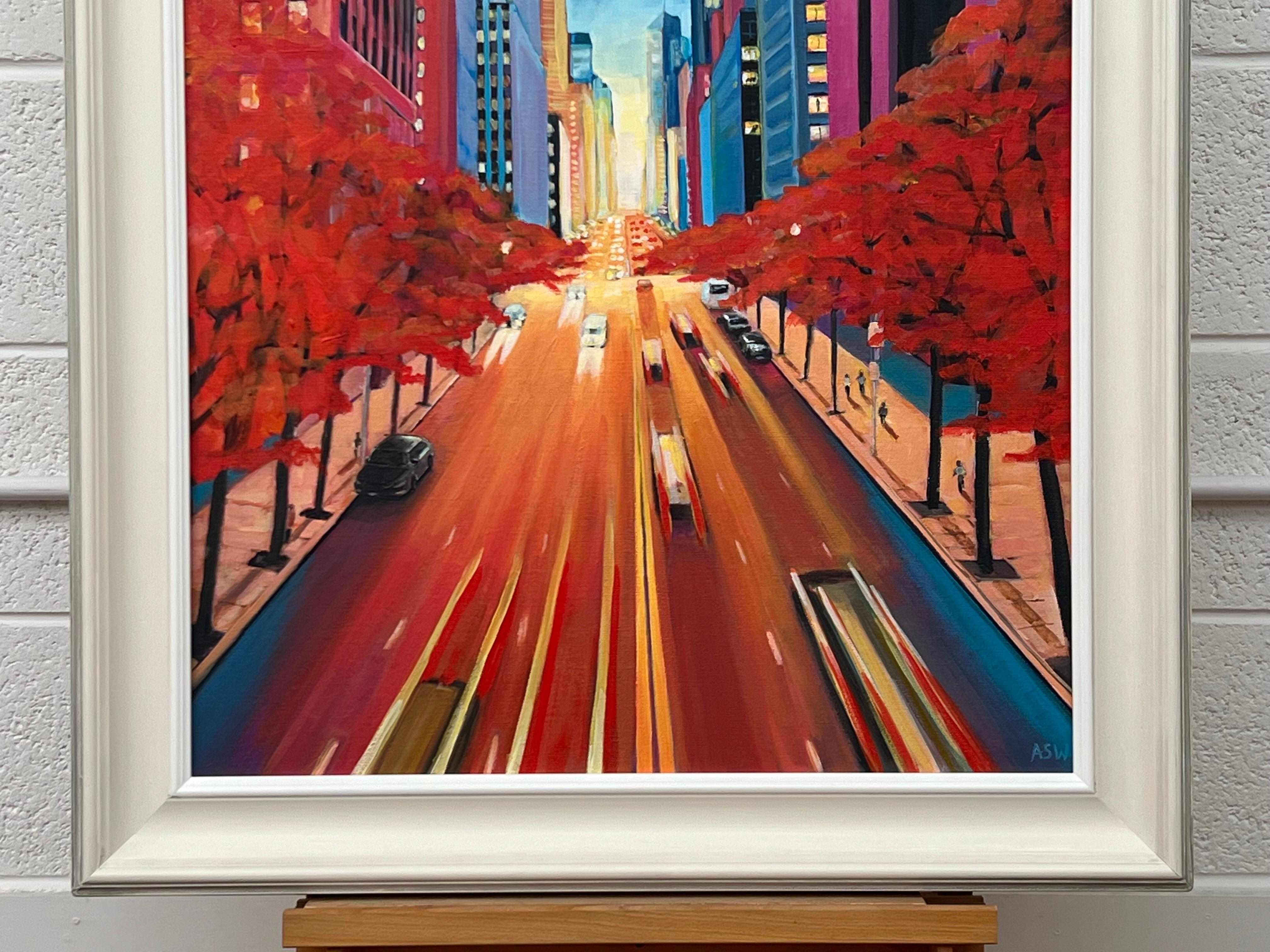 Gemälde des Chrysler Building 42nd Street New York City des britischen Künstlers im Angebot 4