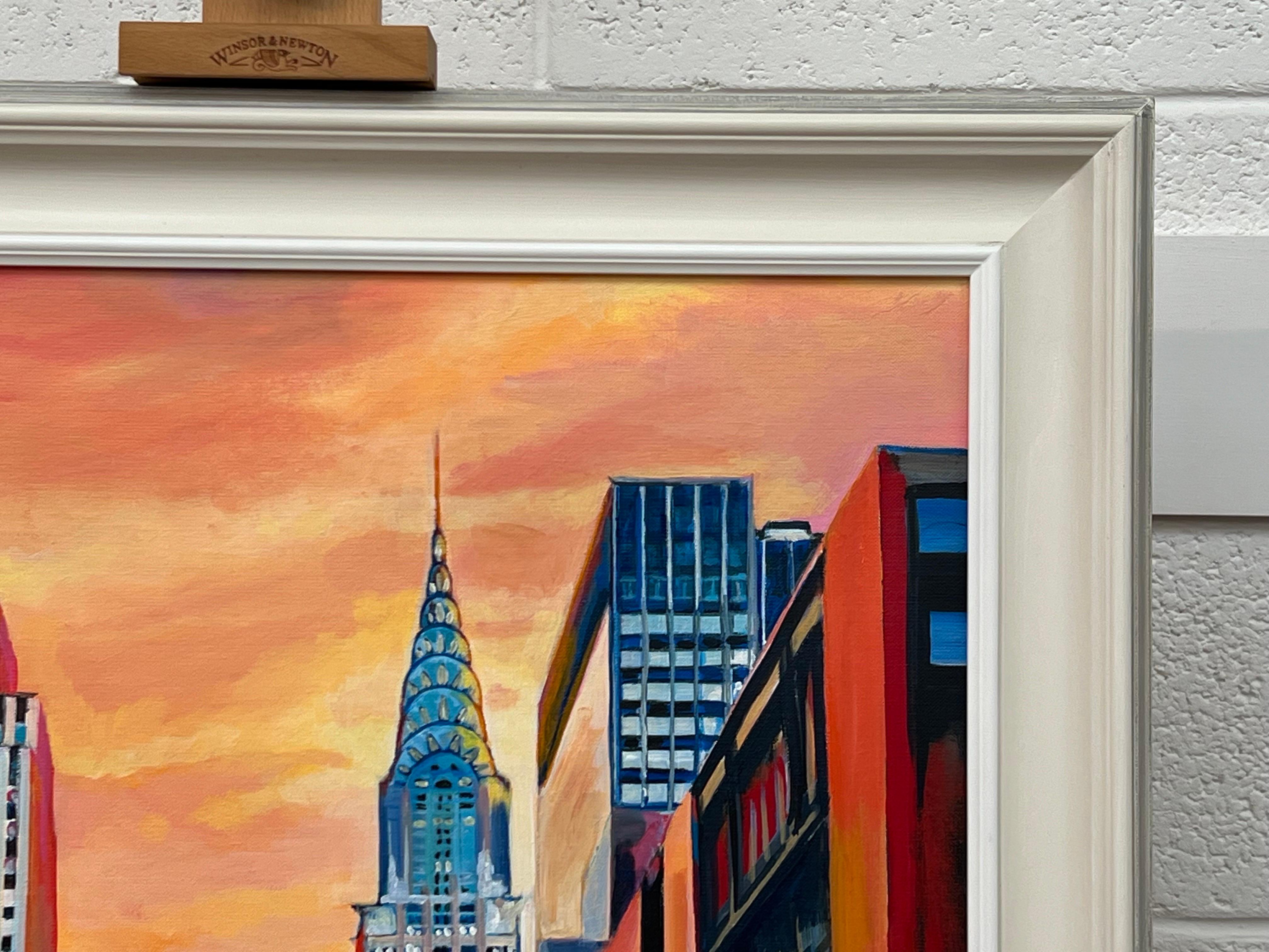 Painting of the Chrysler Building 42nd Street New York City by British Artist For Sale 7
