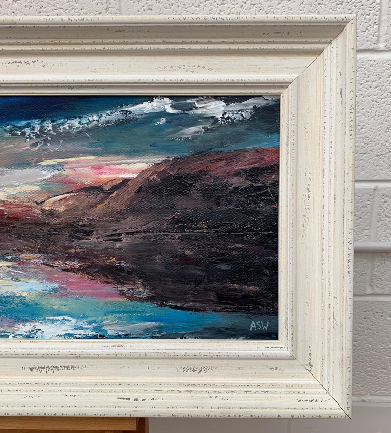 Panoramic Seascape of Devon Cliffs & Coastline by Contemporary British Artist For Sale 4