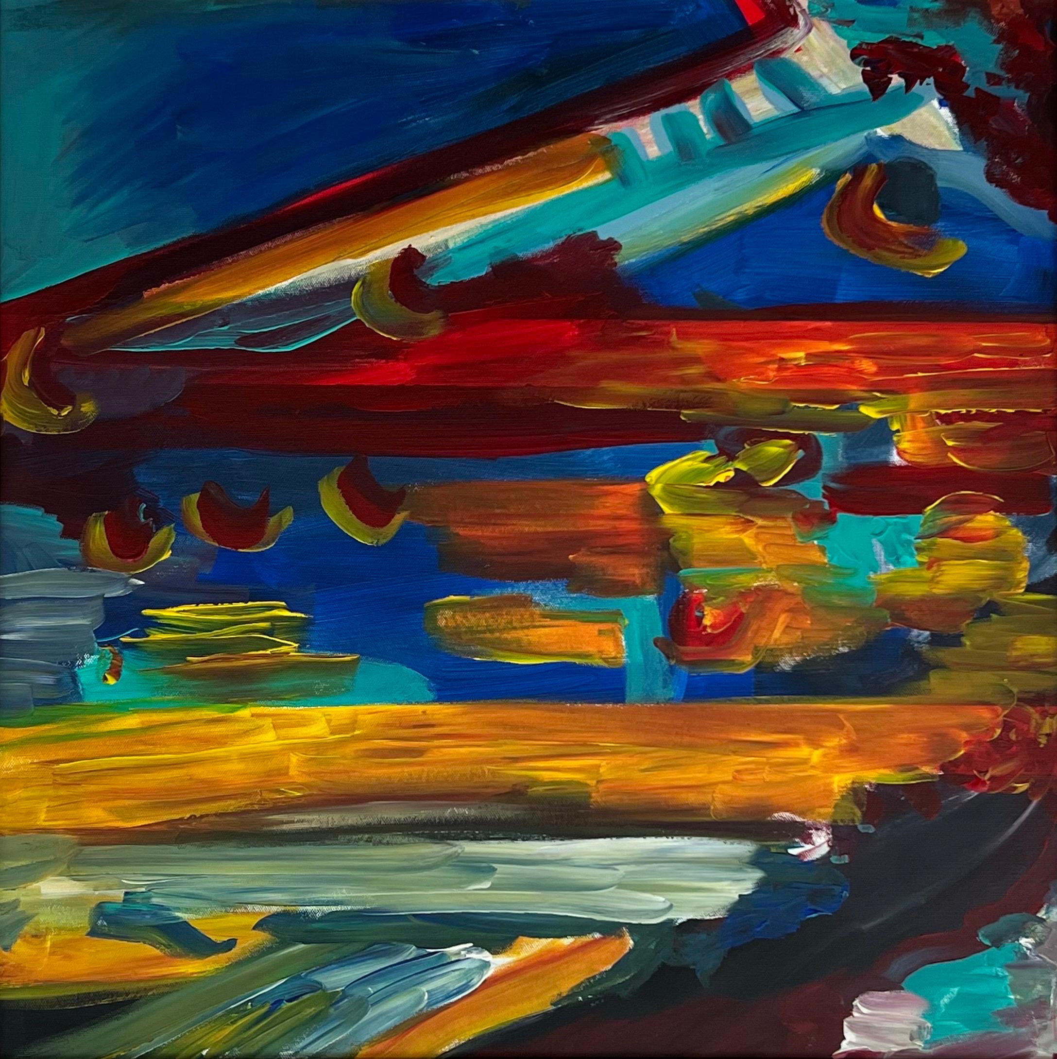 Colourful Psychedelic Abstract Landscape Painting of Urban City Scene by leading British Urban Artist Angela Wakefield.

This artwork is from an intense body of abstract work that formed the very foundations of her output as a professional artist.