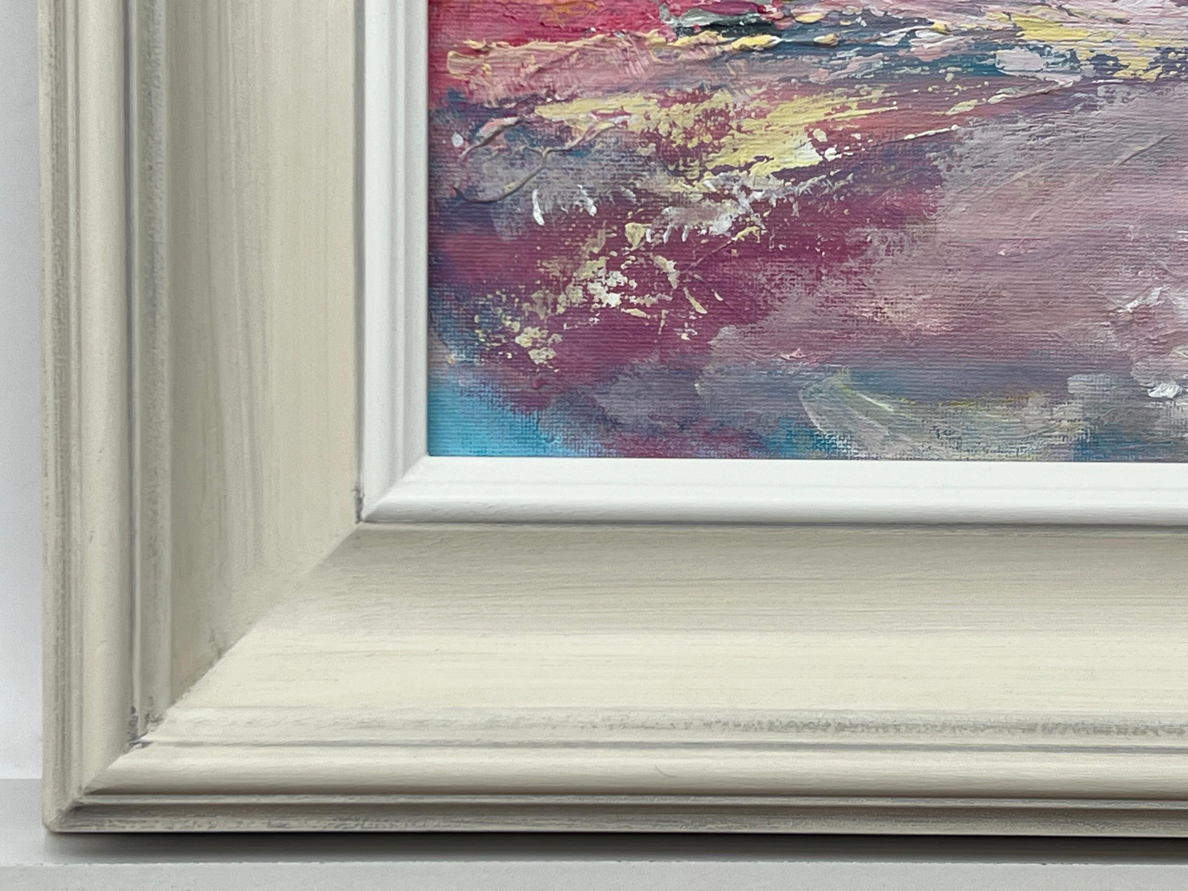 Amanecer Radiante - Vibrante Arte Abstracto de Paisaje Marino por Artista Británico Contemporáneo en venta 2