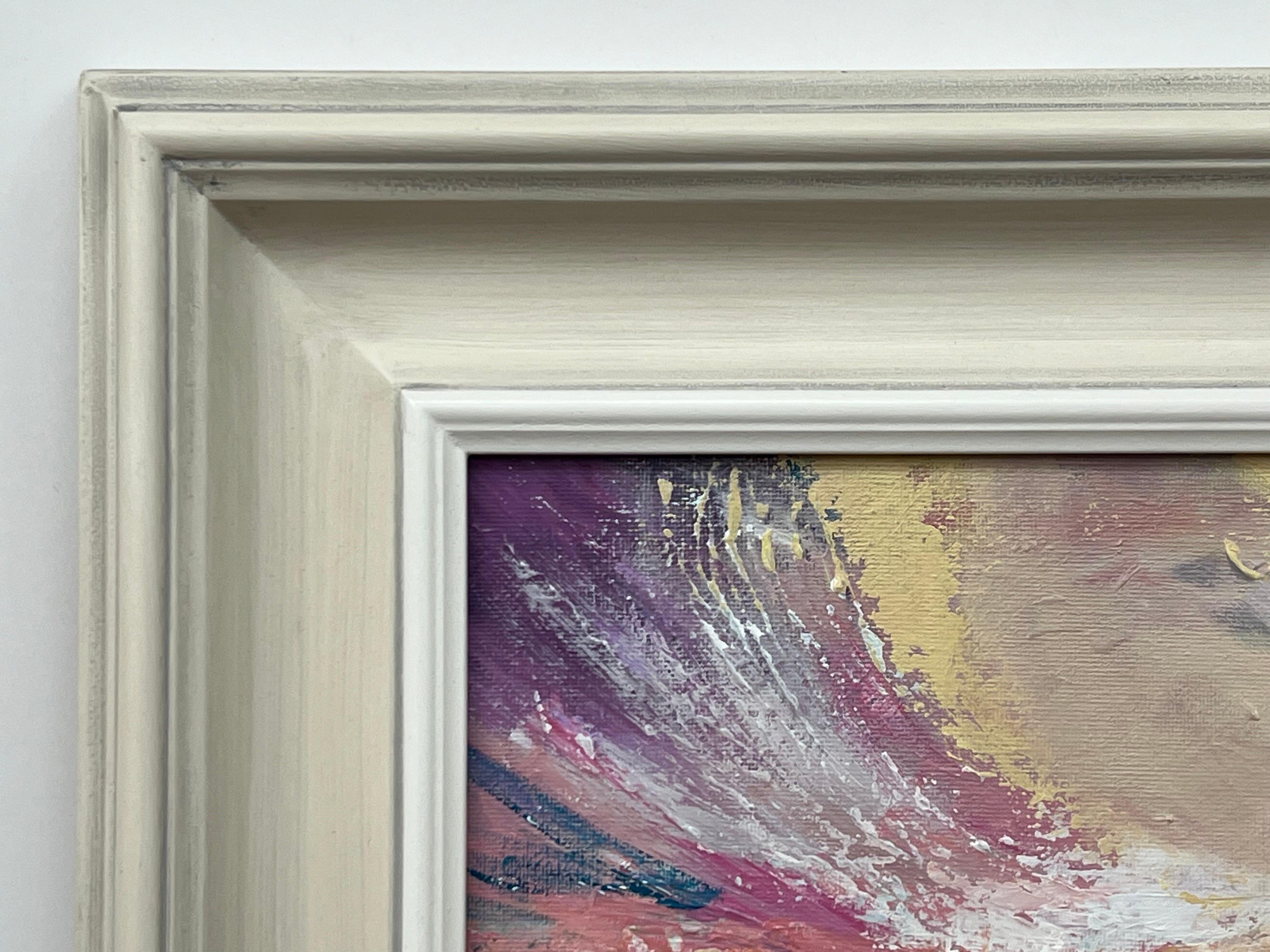 Amanecer Radiante - Vibrante Arte Abstracto de Paisaje Marino por Artista Británico Contemporáneo en venta 3