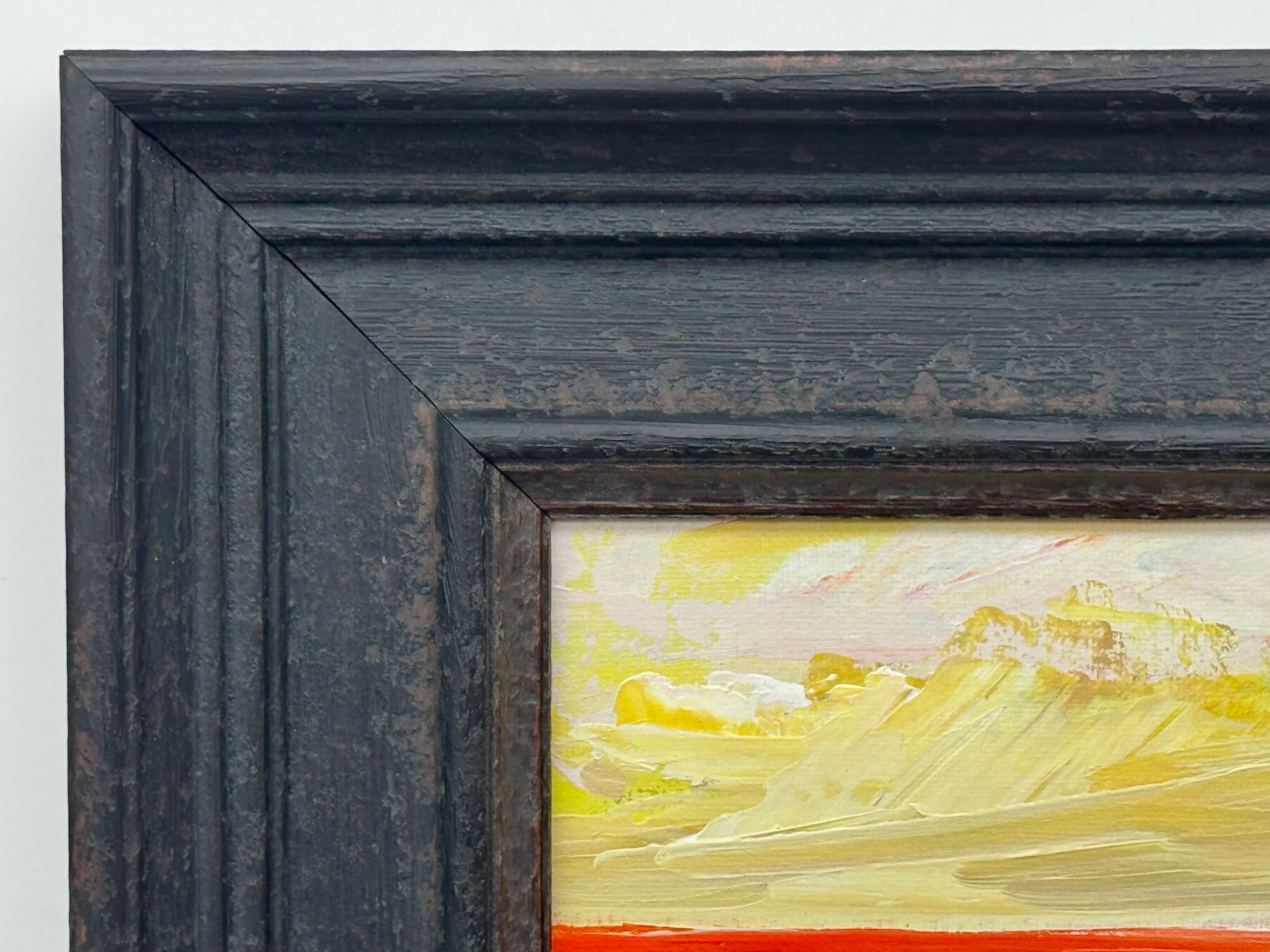 Radiant Horizon - Piccolo studio su tela astratta quadrata di un artista contemporaneo - Painting di Angela Wakefield