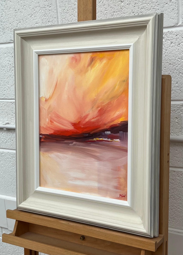 Angela Wakefield - Red and Yellow Abstract Impressionist Landscape by ...