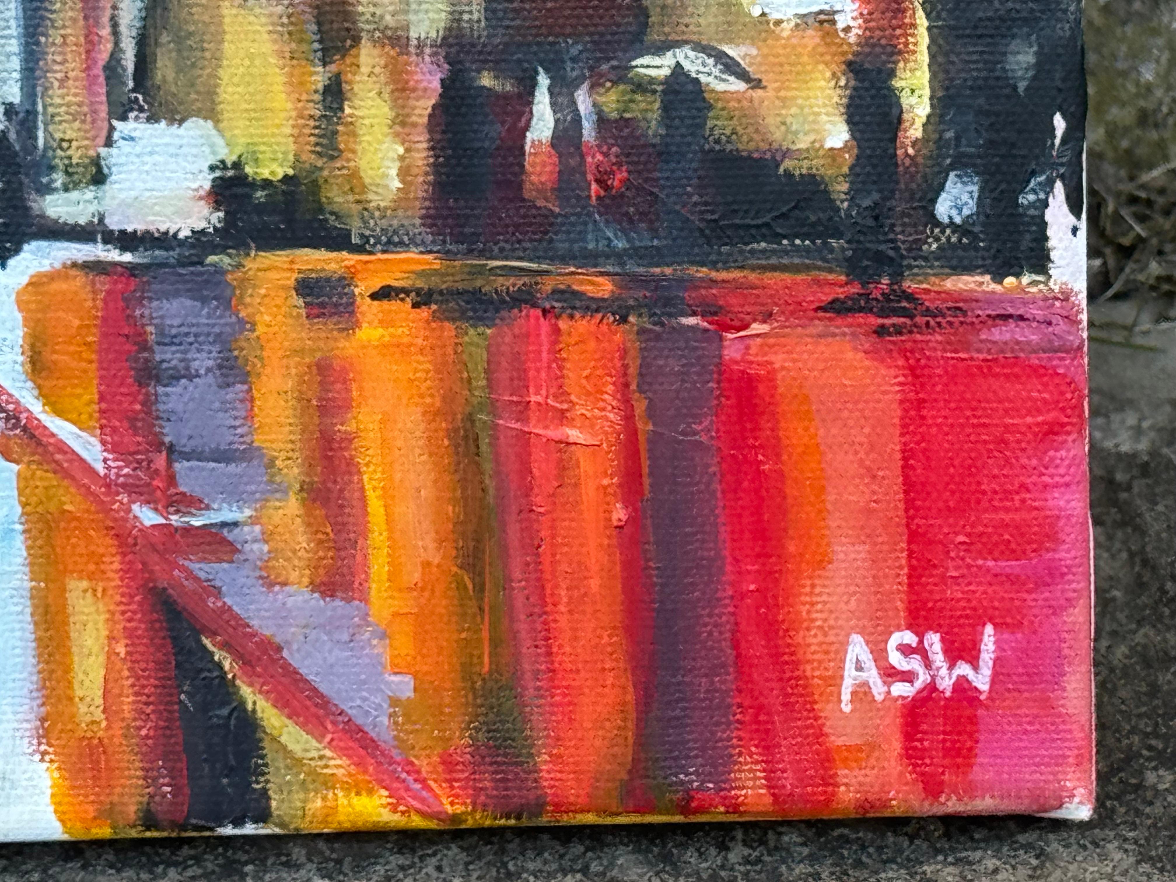 Reflets de personnages traversant une rue de New York avec des nuages de vapeur en vente 6