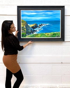 Seascape Landscape Painting of Hartland Point in Devon England by British Artist
