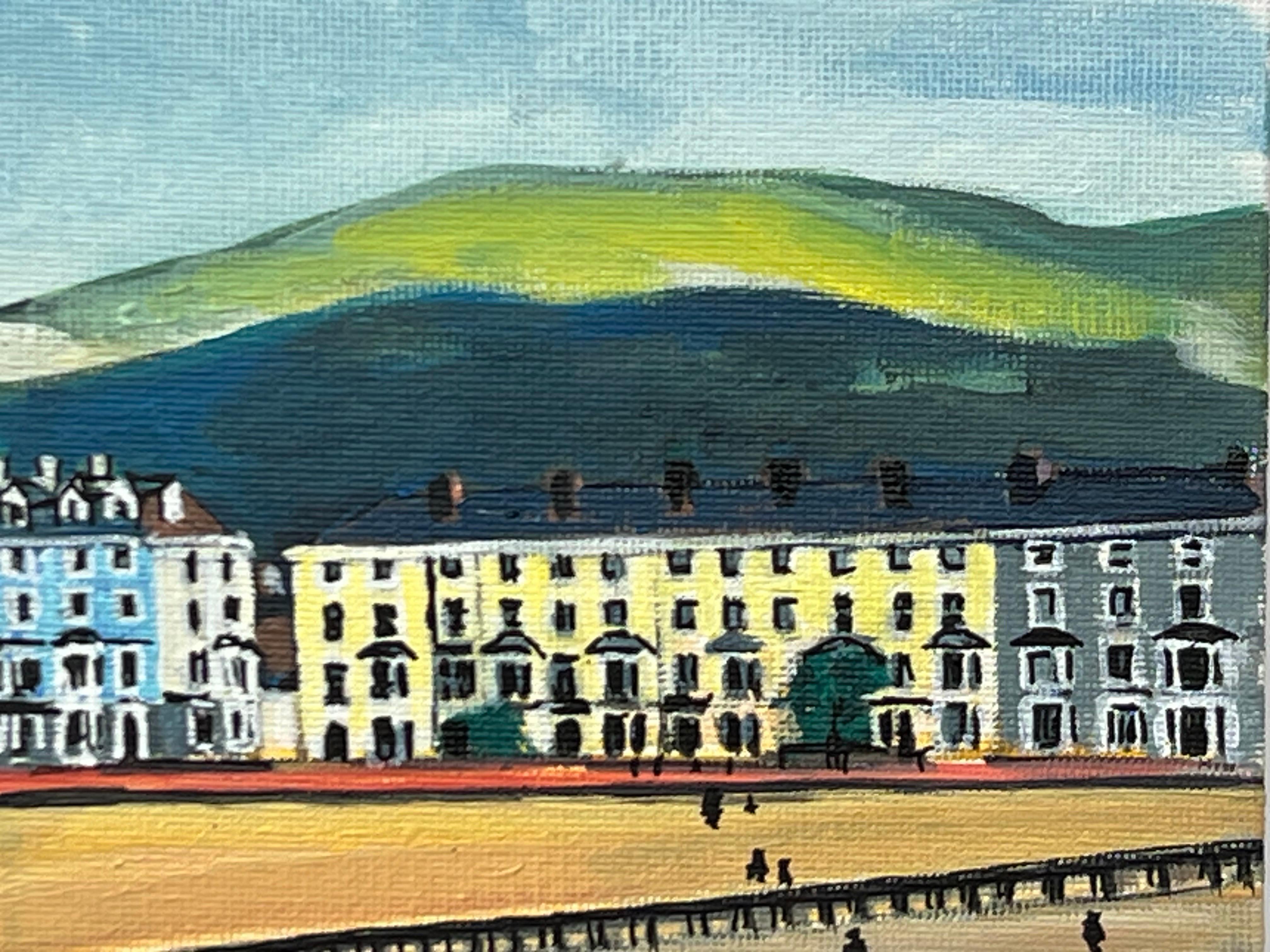 Pittura in miniatura della passeggiata sul mare Studio di un luogo di villeggiatura britannico vittoriano in vendita 4