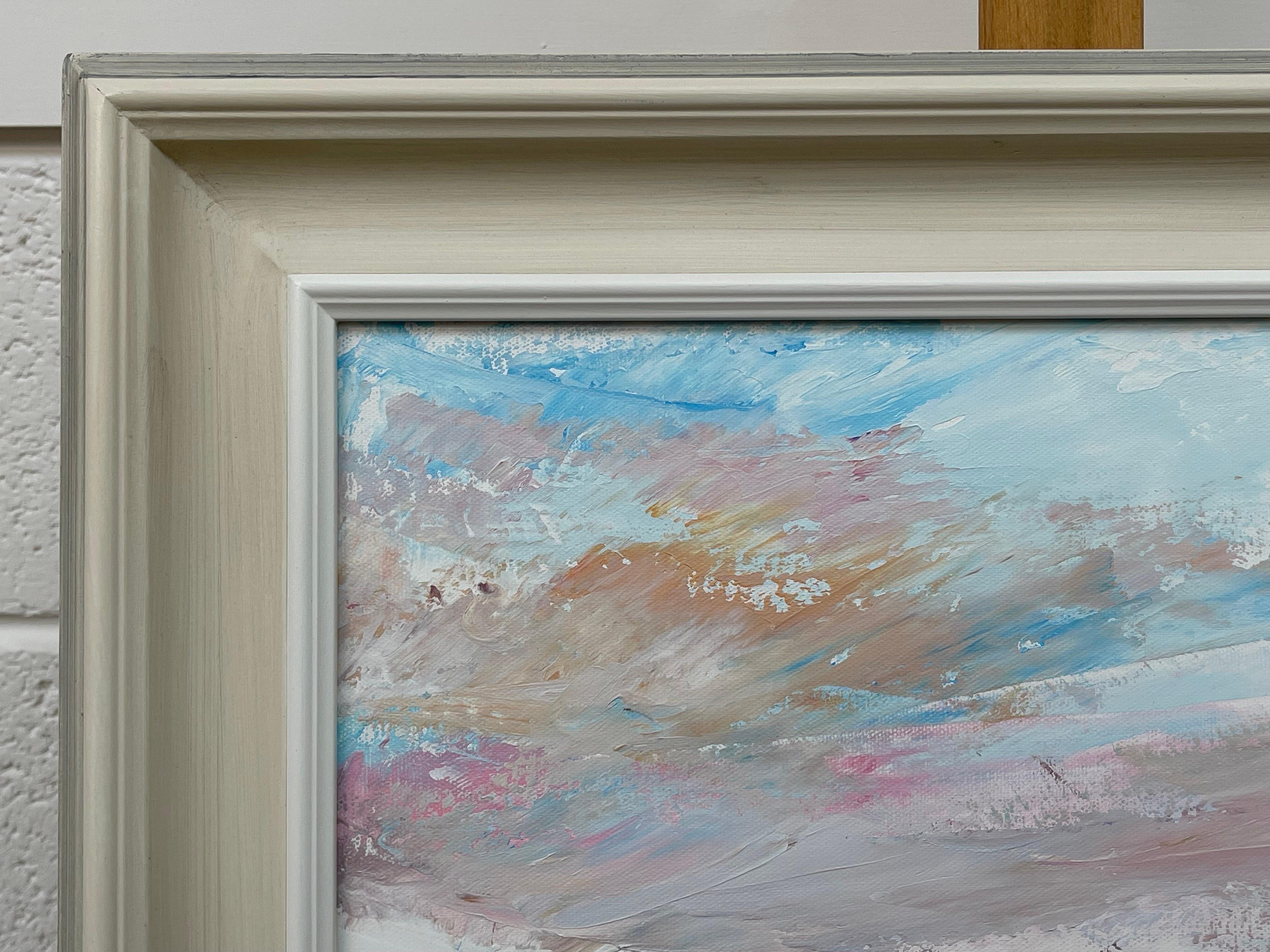Serene Abstract Impressionist Seascape Landscape by Contemporary British Artist For Sale 5
